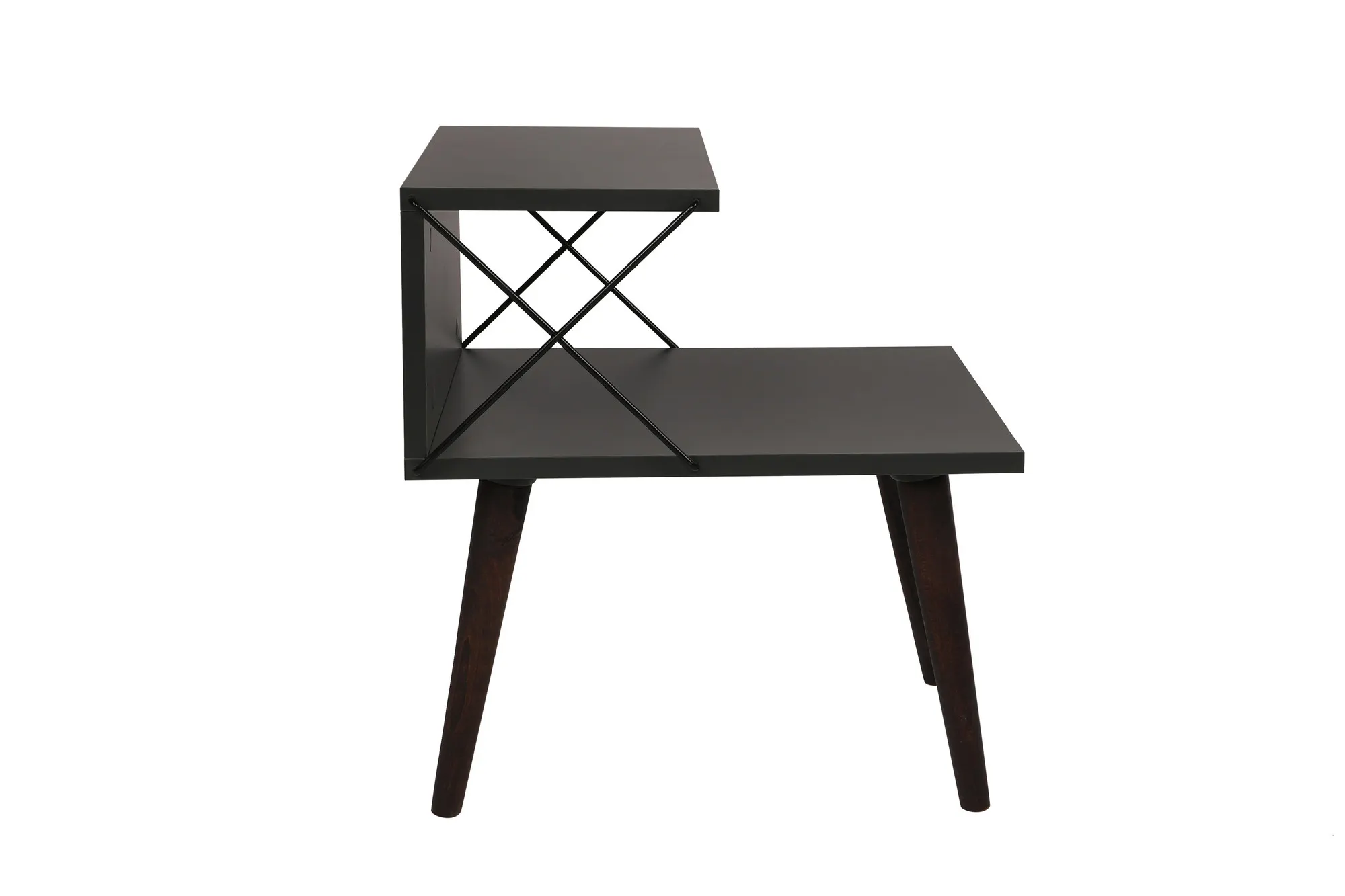 Szafka nocna otwarta CROSS 50x40x55 cm antracytowa