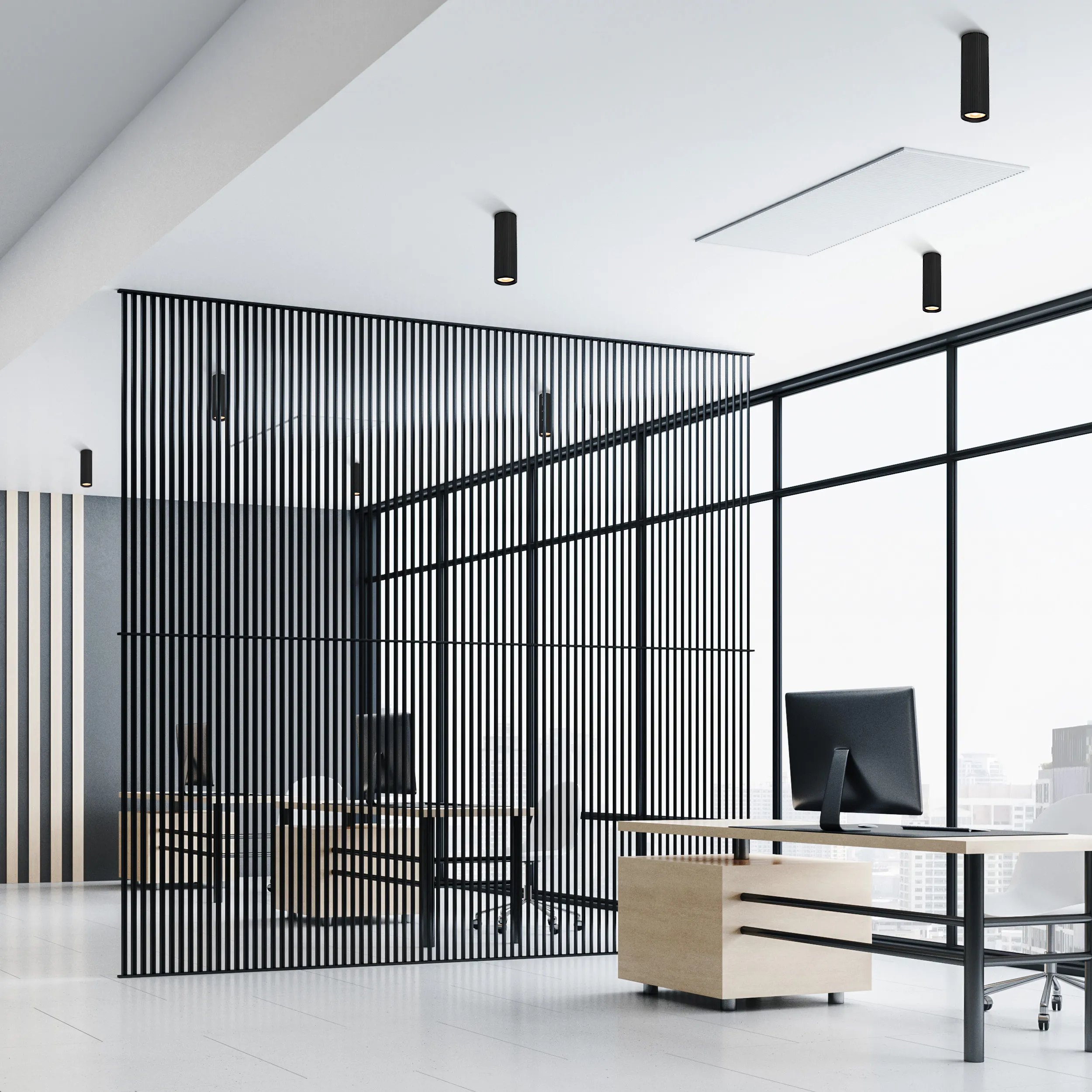 Plafon TUNE czarny metalowy okrągły 17x5cm - TK_10024