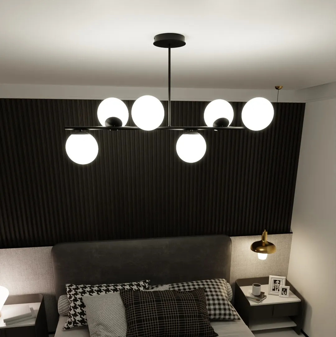 Lampa wisząca BIOR 6 czarny biały — zdjęcie 6
