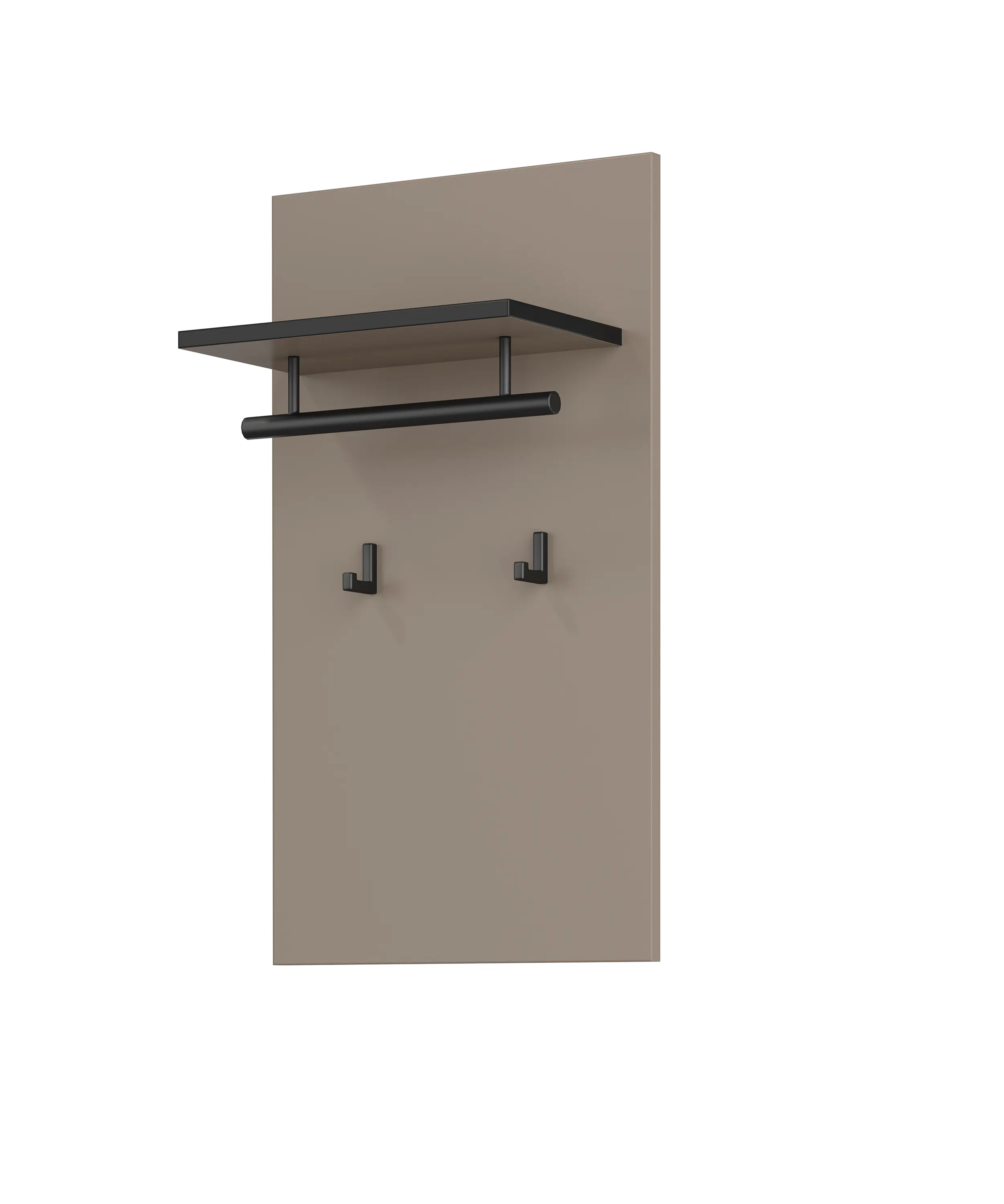 Panel z haczykami, półką i drążkiem CROSS 40x70 congo beżowo-szary