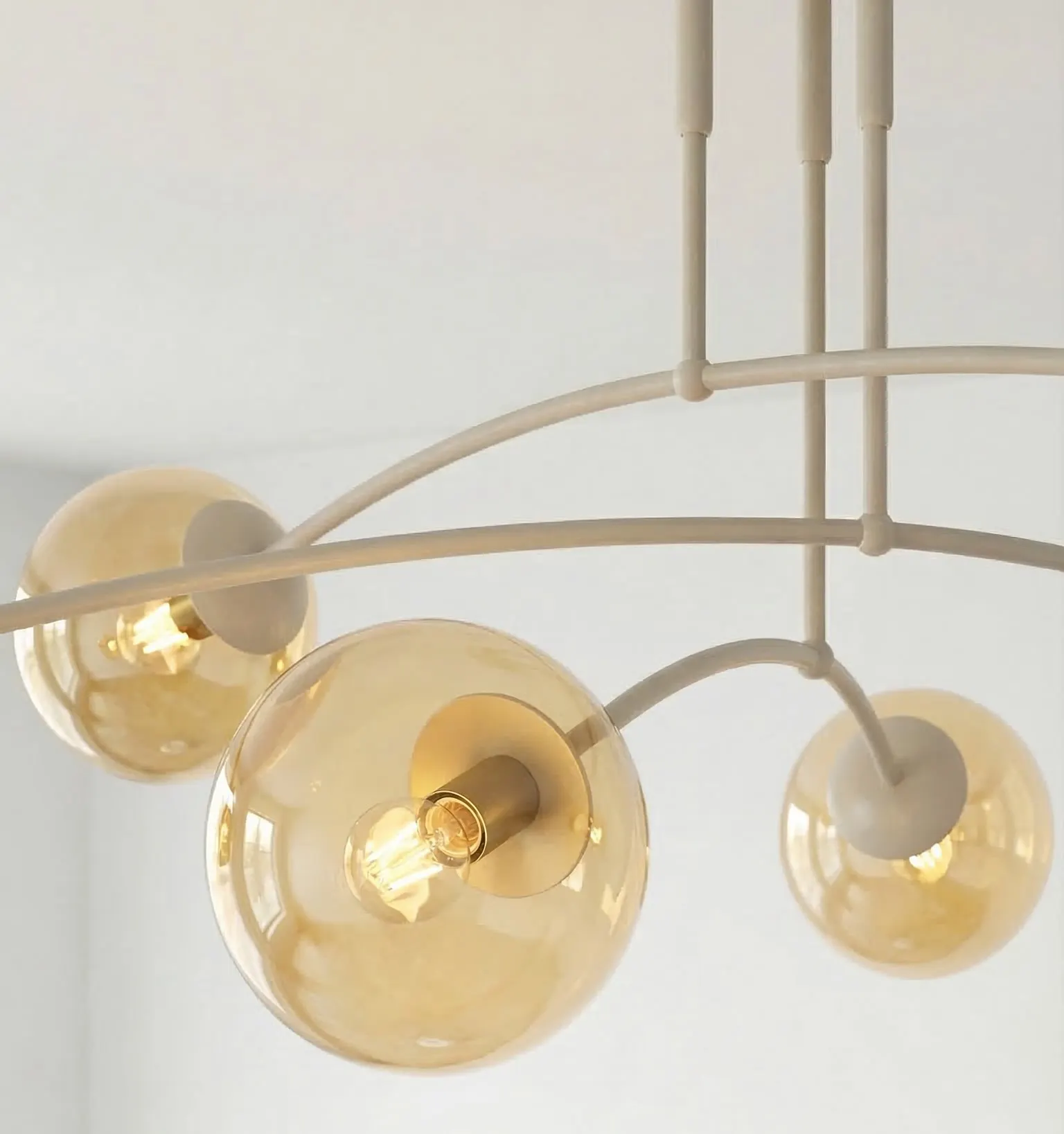 Lampa sufitowa PREGOS 6 MOKKA AMBER beżowa miodowy - 1686/6