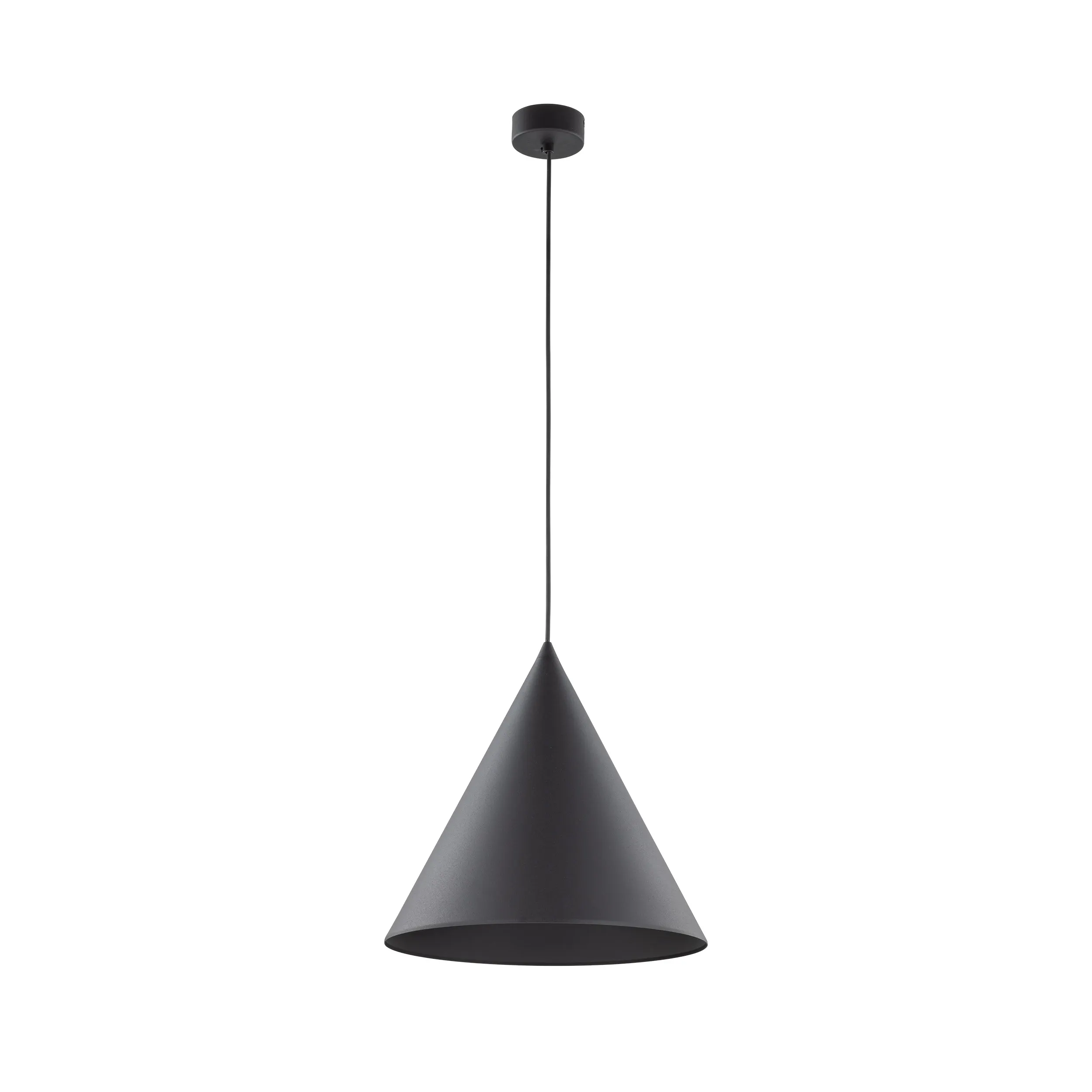 Lampa wisząca CONO czarna metalowa okrągła 170x32cm