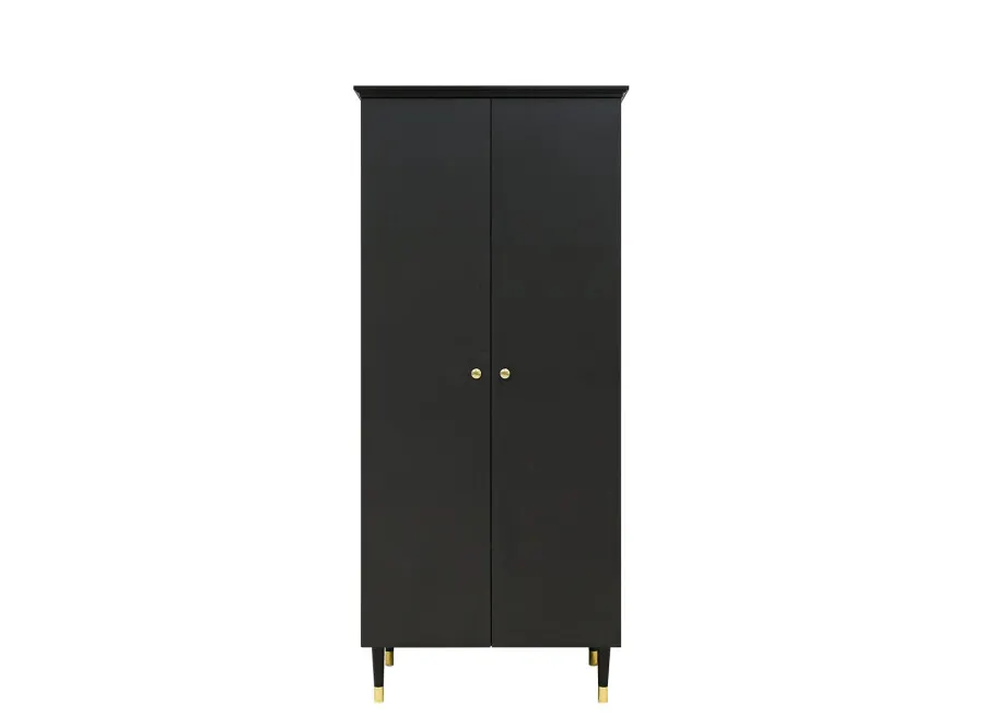 Szafa 2-drzwiowa CLEO 84x190 czarno-złota - BAN_CLE-1