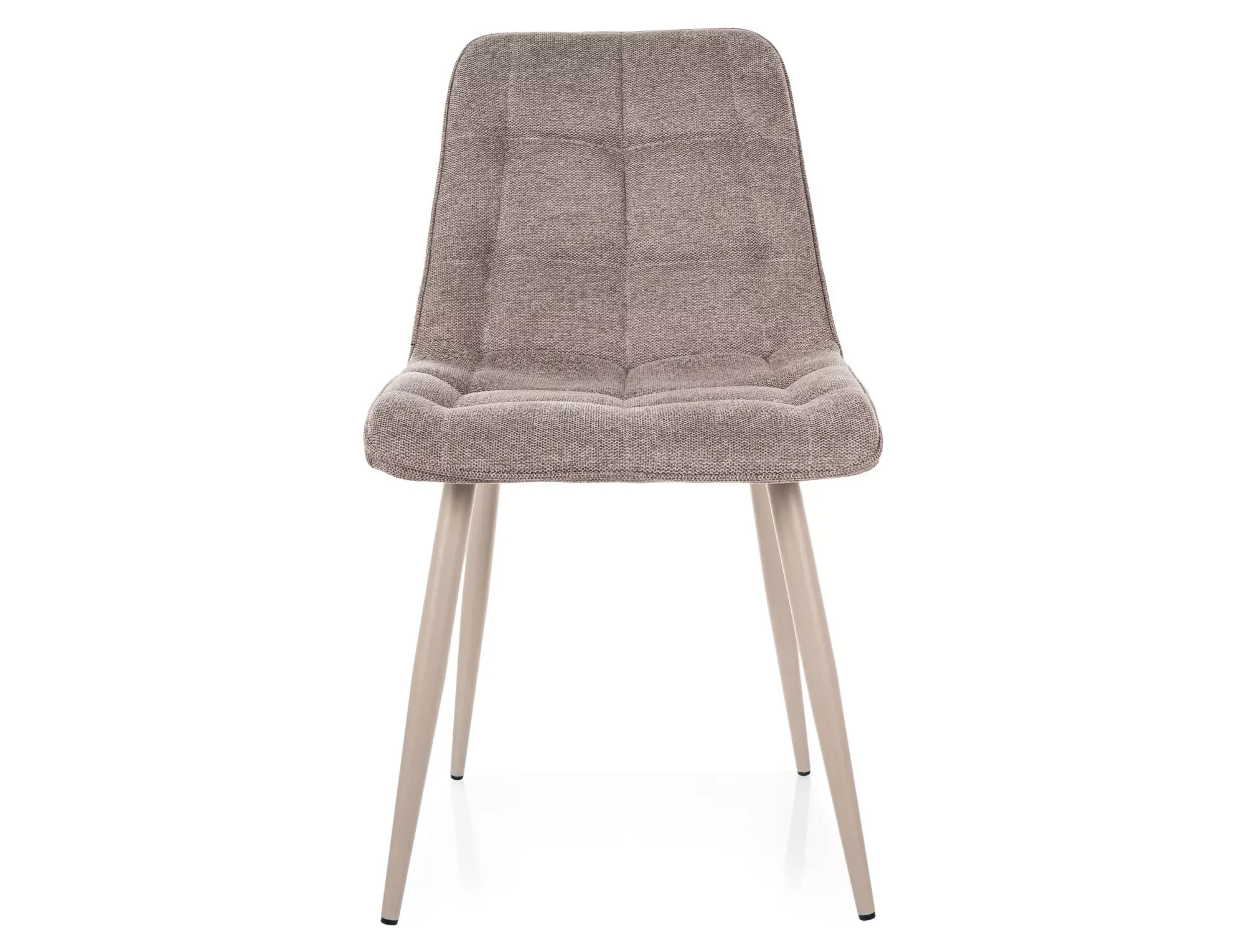 Krzesło tapicerowane CHIC BREGO beżowy/kaszmirowe nogi - CHICBRKBE