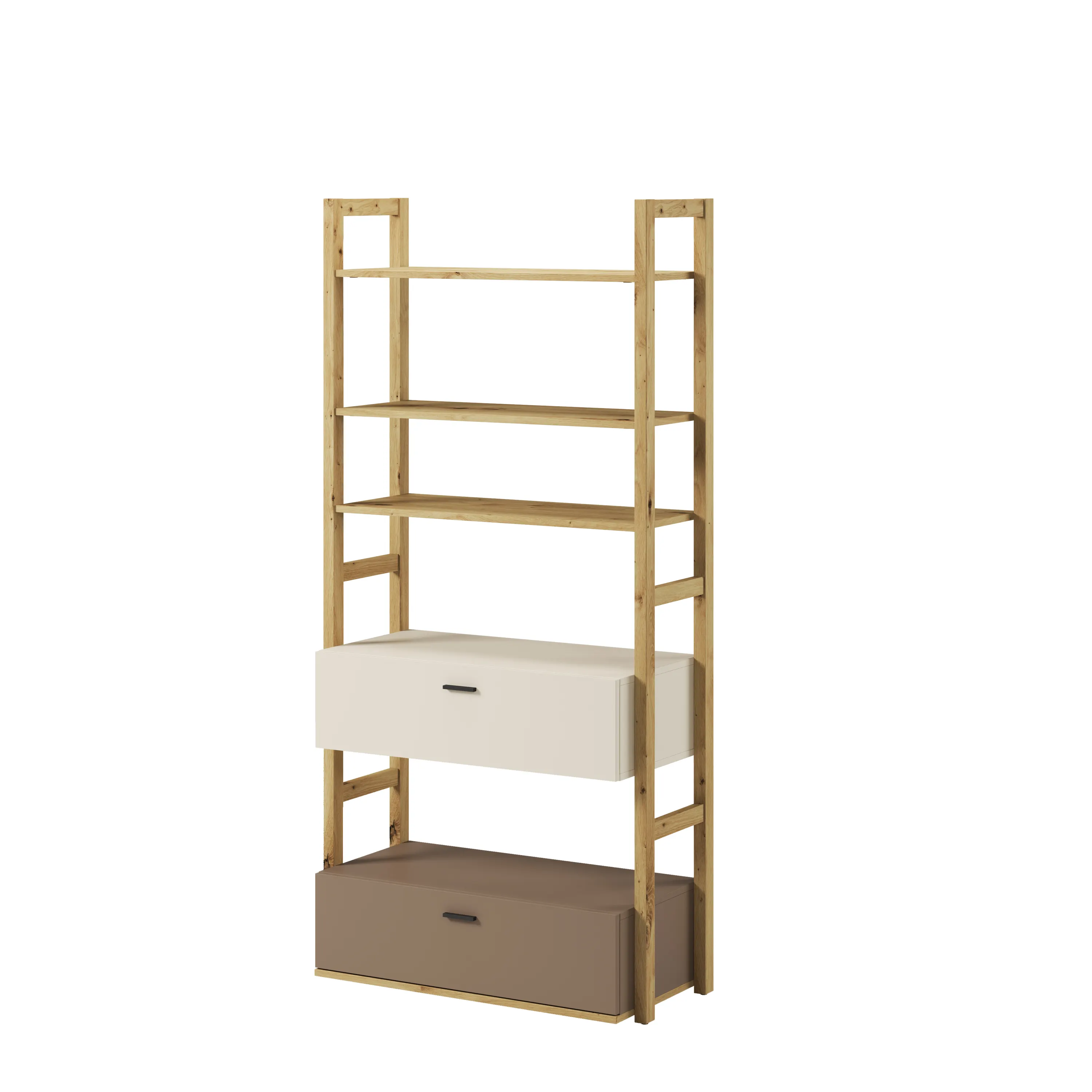 Regał Lenny LY-02 85cm dąb artisan/beż/truflowy