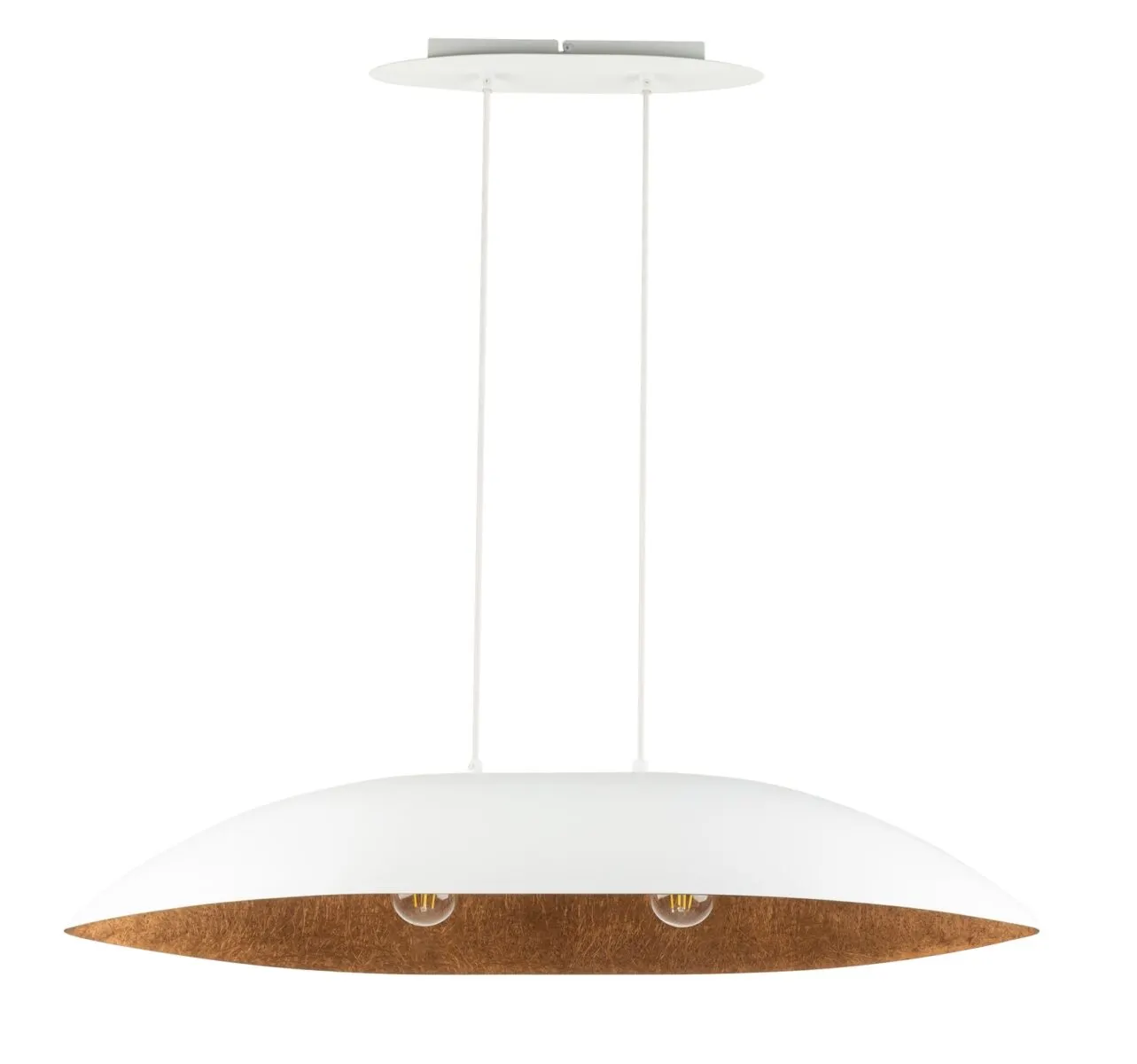 Lampa wisząca GONDOLA M biało-miedziana
