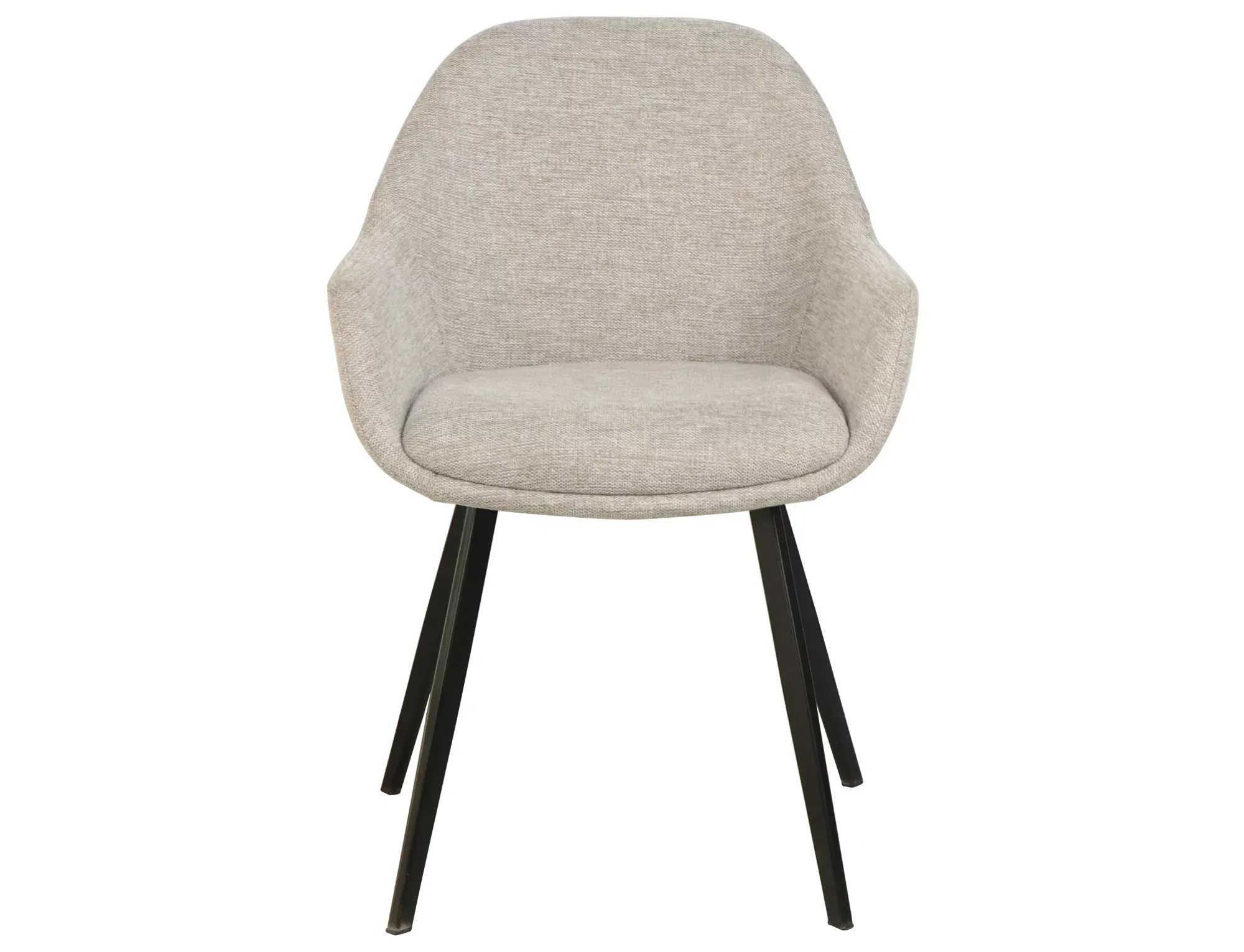 Krzesło tapicerowane VINTO BREGO jasnobeżowe/czarne nogi - VINTOBRCJBE