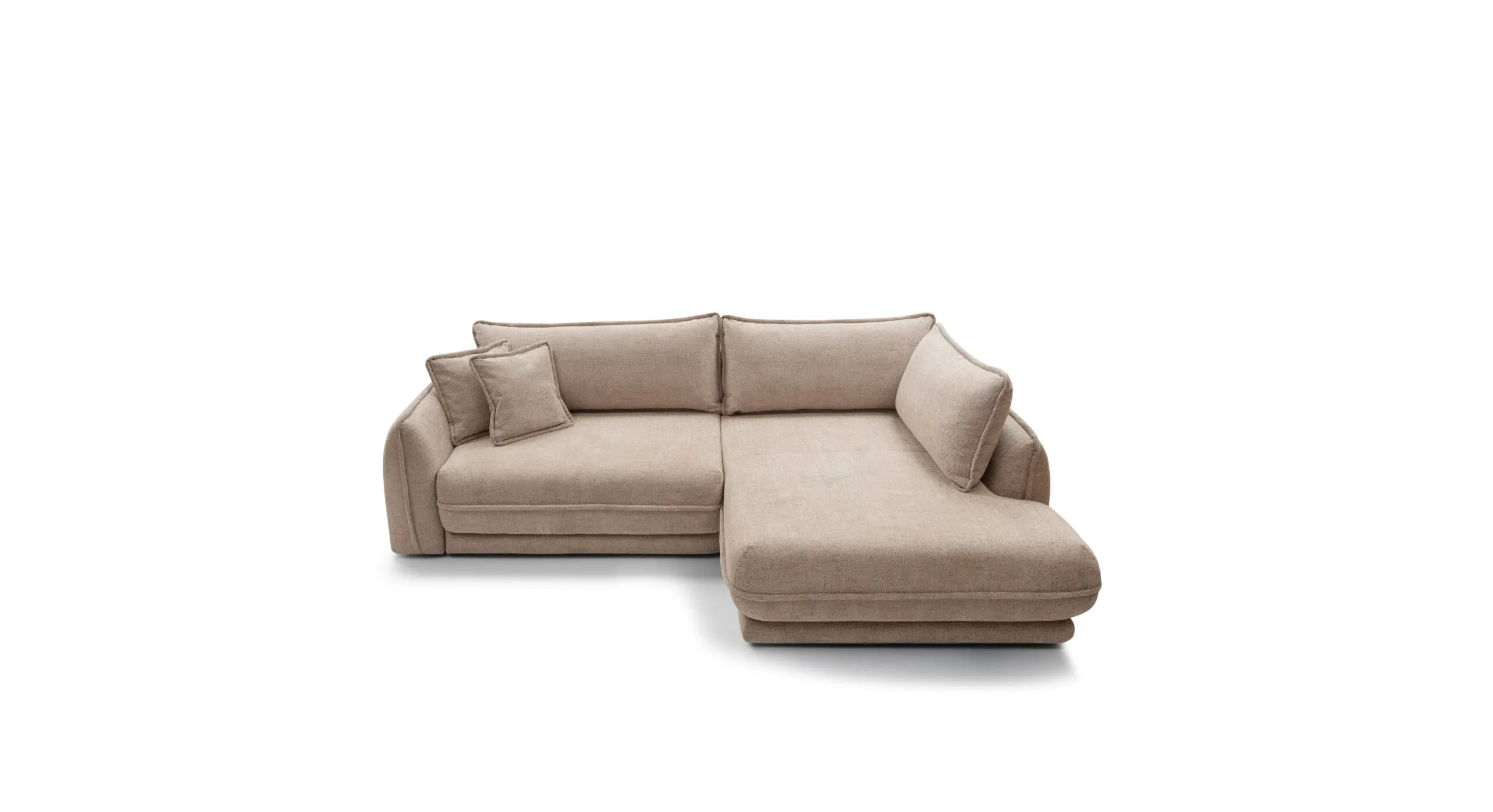 Narożnik z funkcją spania MOJAVE II prawostronny tkanina Modesto 493 - beżowy - MOJAVEII_NAR_MODESTO493_P