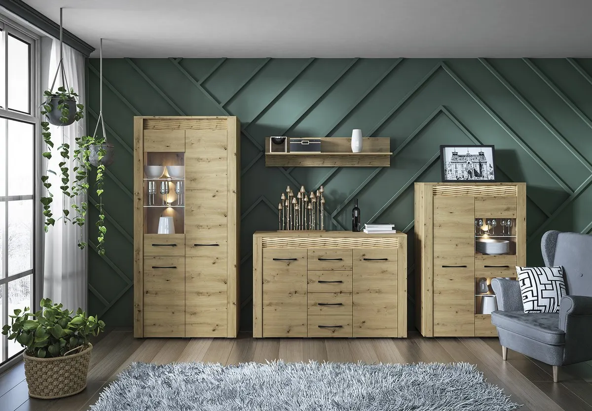 Półka ścienna ARTIS 12, dąb artisan 22x120 cm - 1ARTI12-001