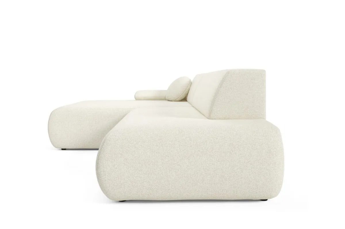 Narożnik rozkładany z pojemnikiem PUENTE 286 cm lewostronny kremowy - PUENTE_NAR_PUENTE03_L