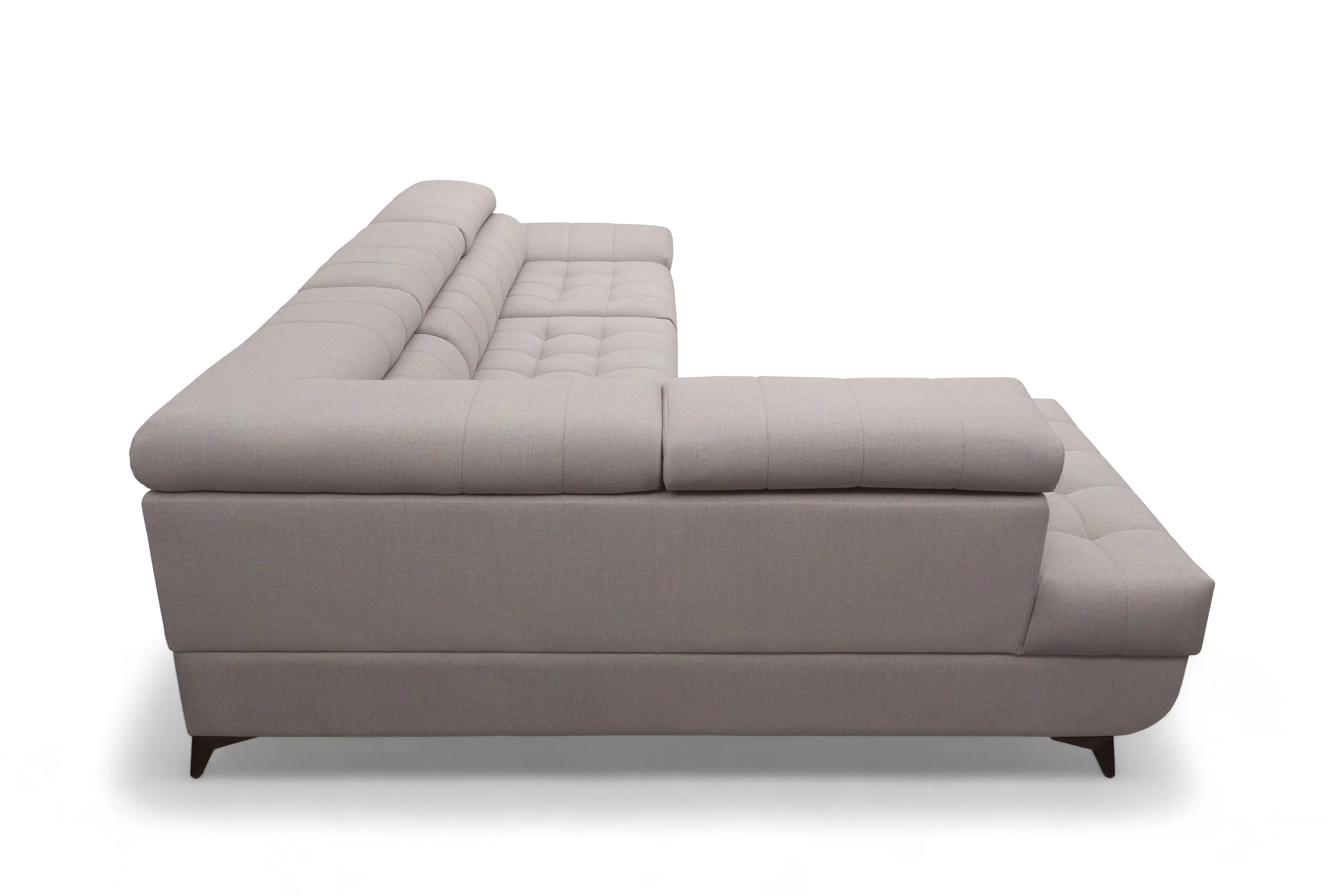 Narożnik lewostronny VALORIS L regulowane zagłówki i podłokietniki tkanina Maya 01 beżowy - B_162434