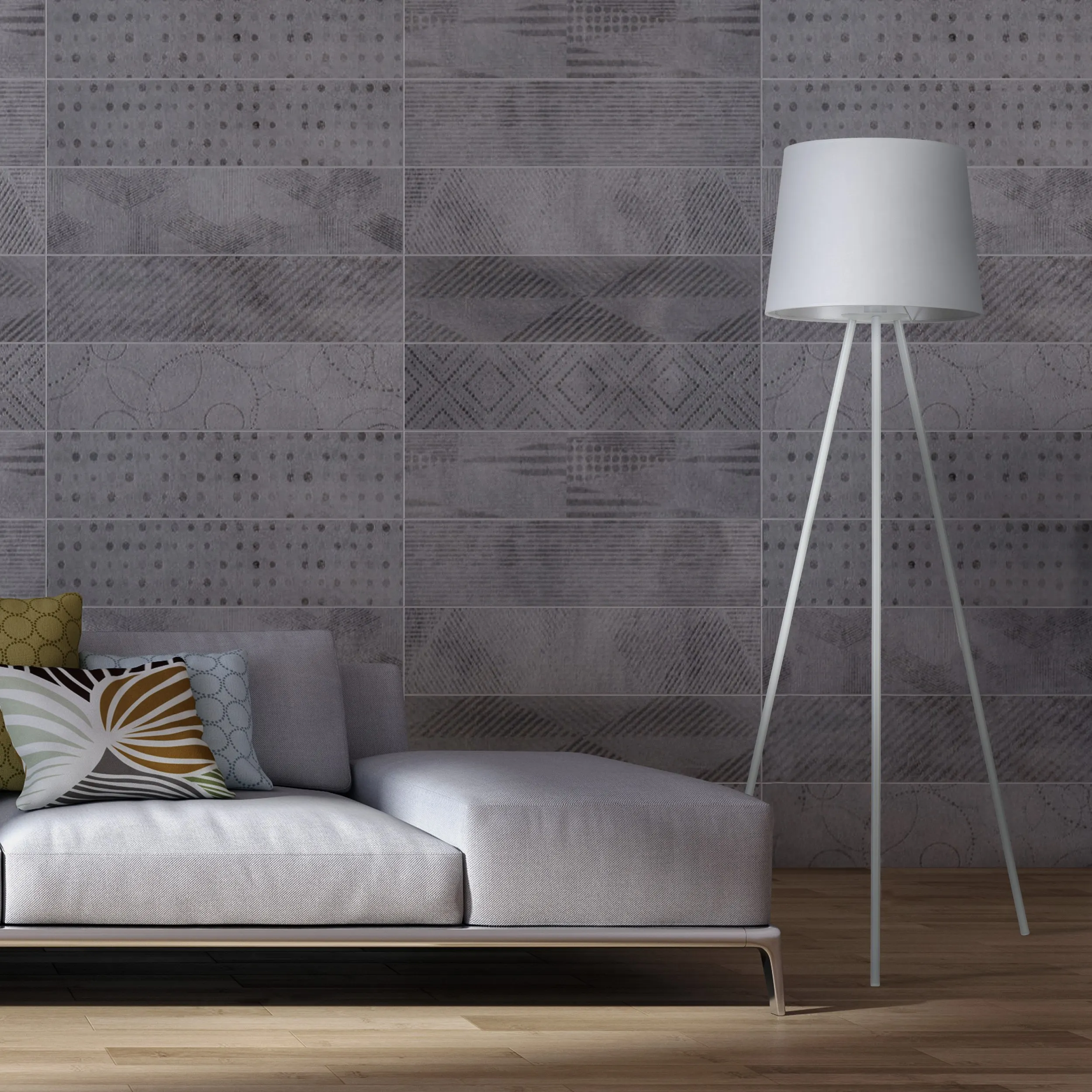 Lampa podłogowa ISEO biała na metalowych nogach - TK_5420