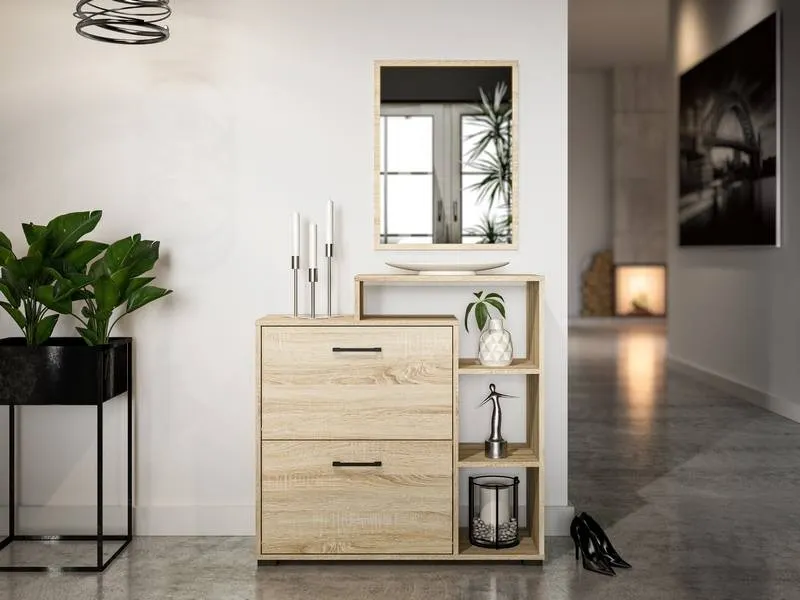 Szafka na buty CARO 12 Sonoma jasna 90x90x34 - 1CARO12-001