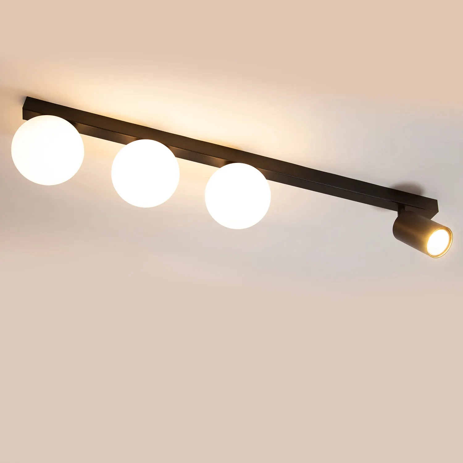 Plafon TAViRA 3+1 czarny biały - SI_41261