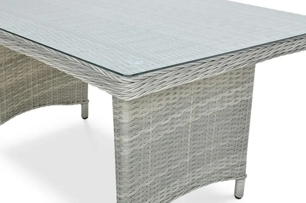 Narożnik ogrodowy modułowy MARYLAND DINING ze stołem technorattan szary - FG003019