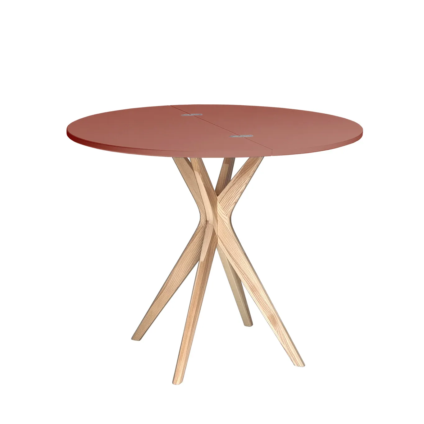 Stół półokrągły rozkładany JUBI śr. 90cm koralowy - NRAGABATJ_E16