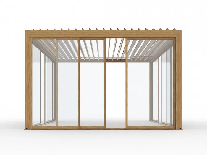 Drzwi przesuwne szklane LUXE 270x218cm do 3m drewno v2 - MI_5905610251598