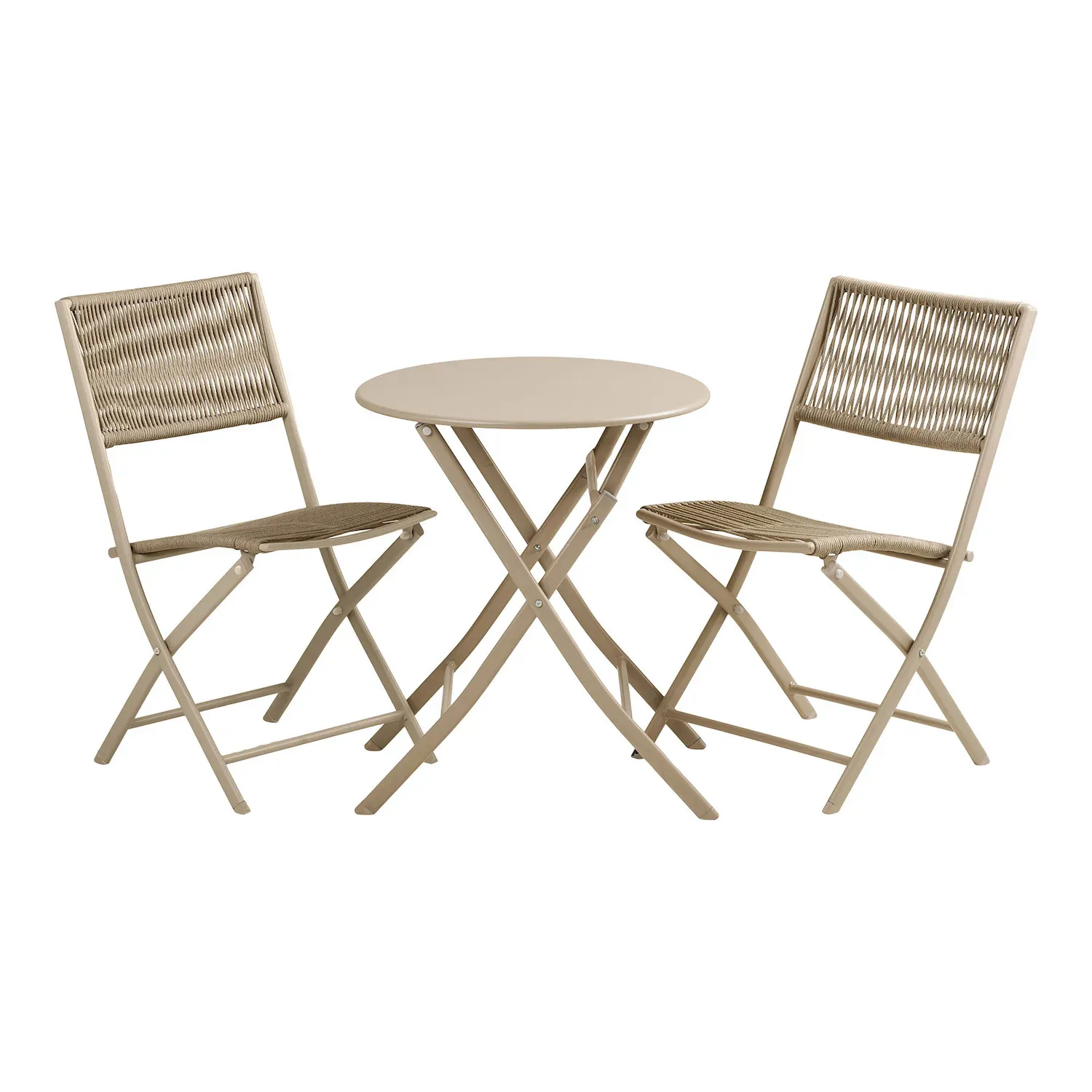 Zestaw ogrodowy ARCAS stół 60 cm+ 2 krzesła taupe