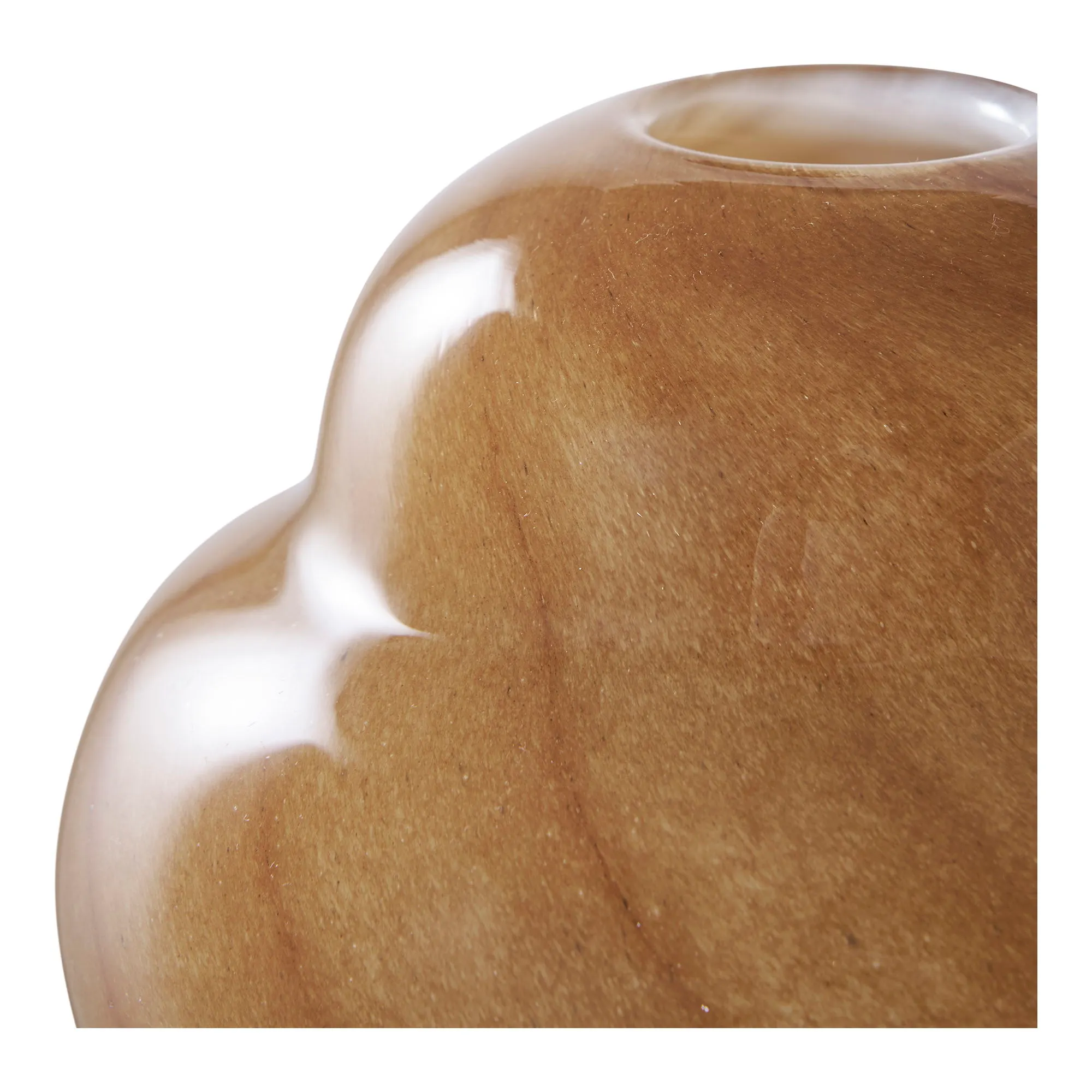 Wazon ze szkła VASE fi16x17 cm brązowy - 4441787