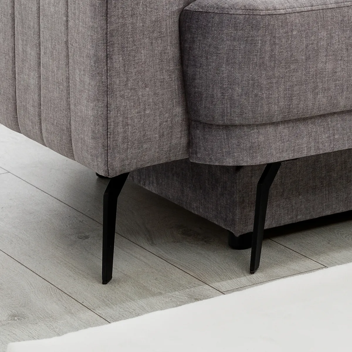 Sofa rozkładana LUZANO (Vogue 14) 250 cm z pojemnikiem szara - B_152456