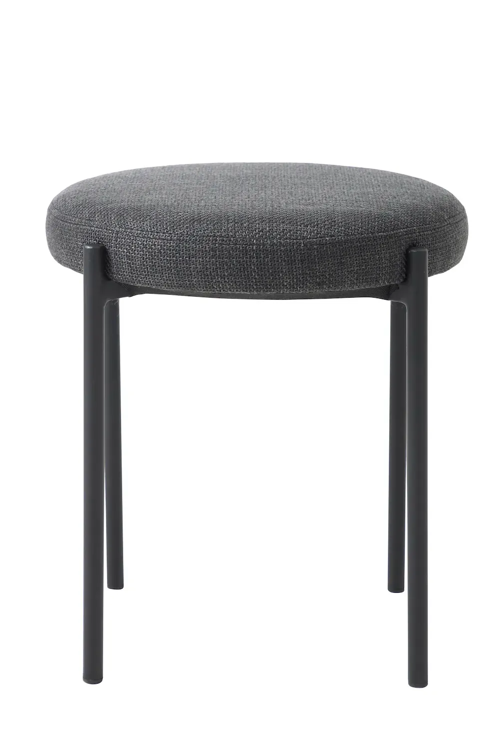 Stołek - taboret okrągły PELICAN metalowy ciemnoszary - UN_54590000