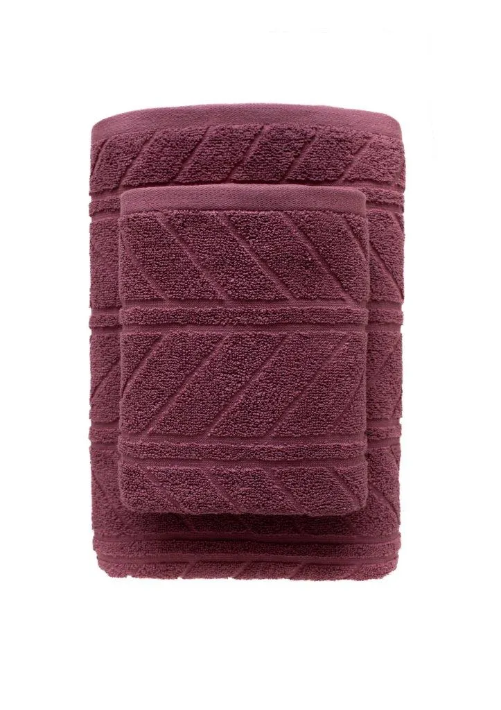 Ręcznik frotte RELIEF 50x90 gramatura 500 różowy - FARO_30233