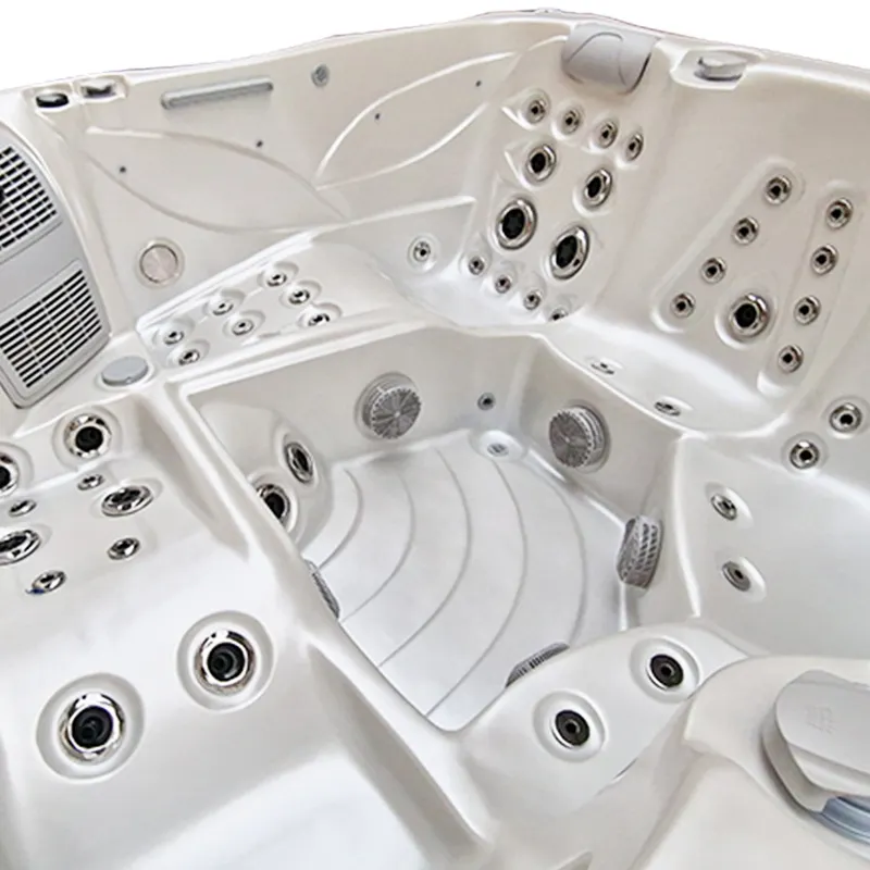 Jacuzzi ogrodowe 5-os. z hydromasażem SPA-561 210x210 cm biały/antracyt - HS_SPA561-2700