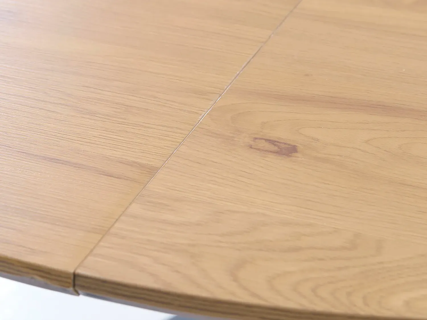 Stół okrągły rozkładany CESURA Ø120-160 Cm - naturalny, czarny - UN_53160000