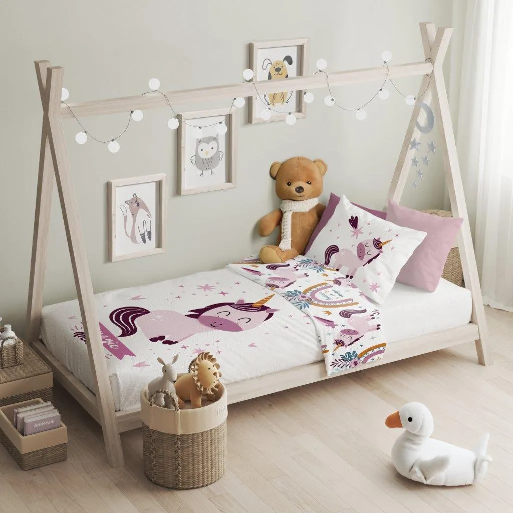Pościel komplet dla dzieci PRZYTULAKI 018 bawełna 100X135+40X60 MAGIC UNICORN wielokolorowy - FARO_30434
