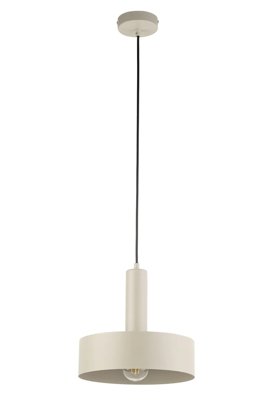 Lampa wisząca VITRUM koło szary beż