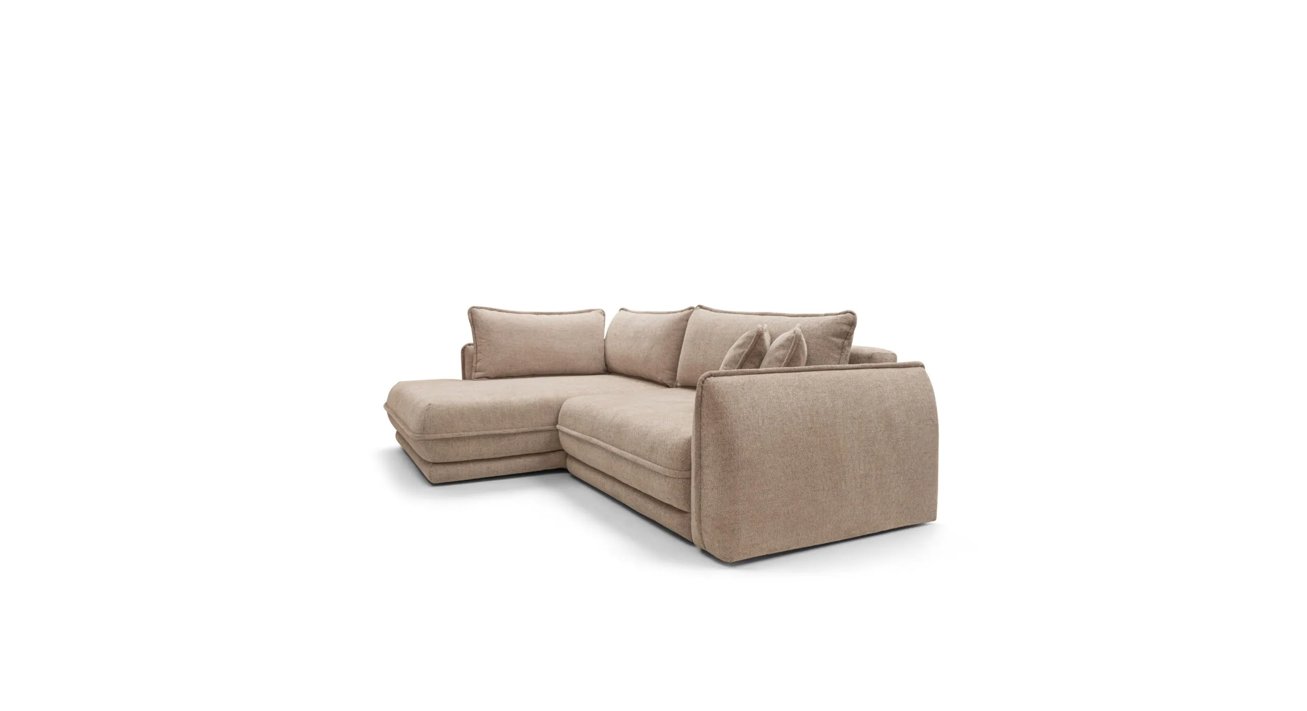 Narożnik z funkcją spania MOJAVE II lewostronny - tkanina Modesto 493 - beżowy - MOJAVEII_NAR_MODESTO493_L