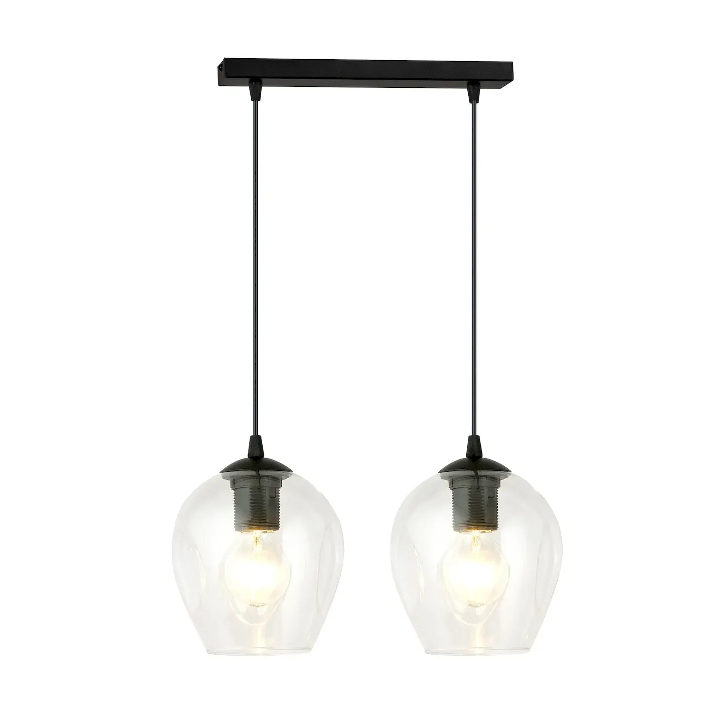 Lampa sufitowa ISTAR 2 czarny transparentny - 679/2