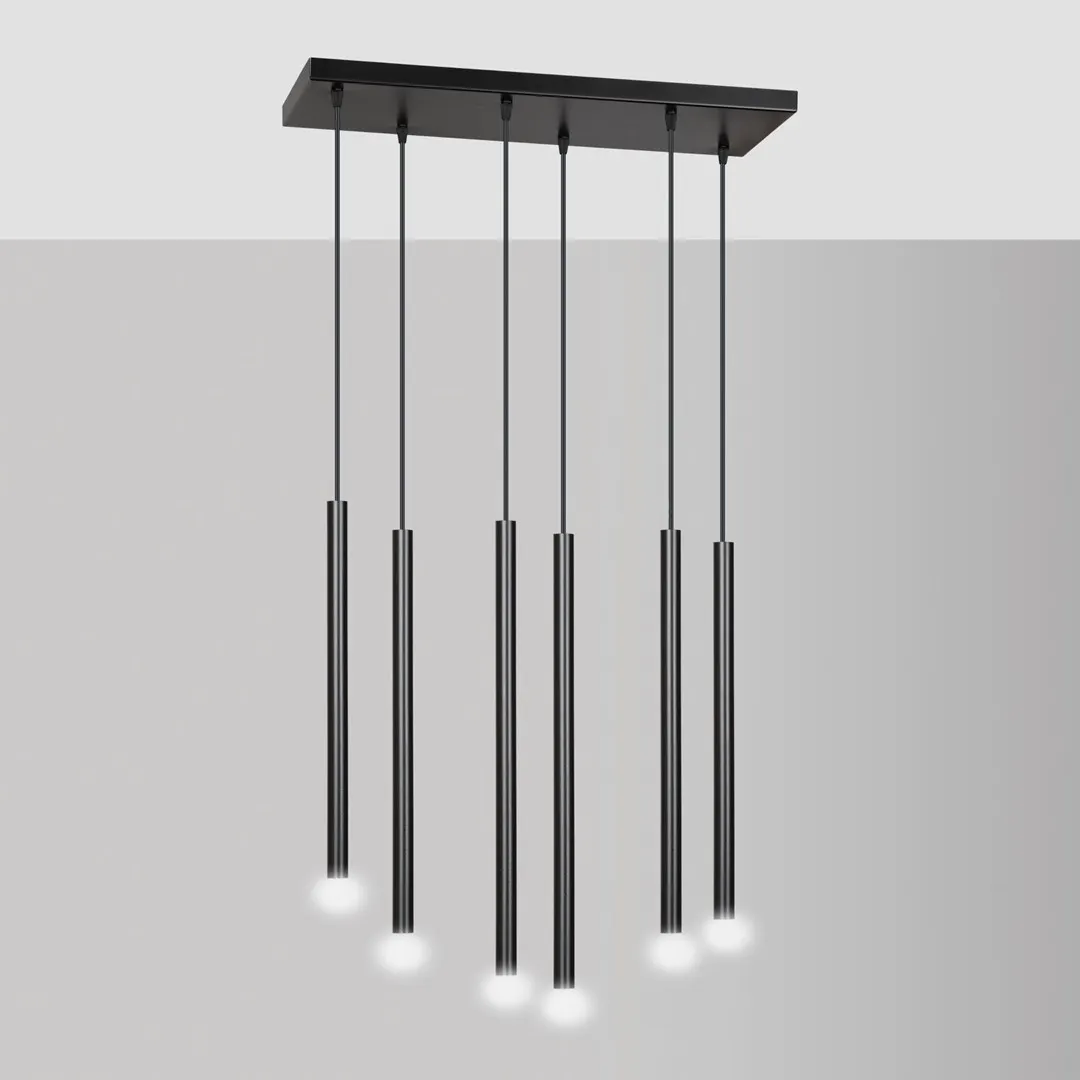 Lampa wisząca SELTER 6 czarna — zdjęcie 2