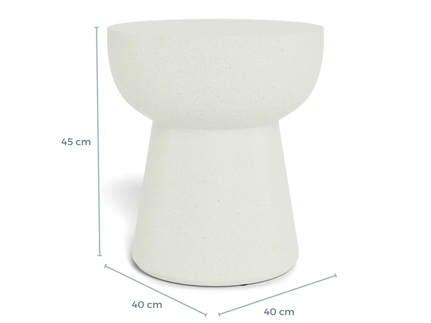 Stolik boczny CABRA 40 cm biały mat - 0000115938