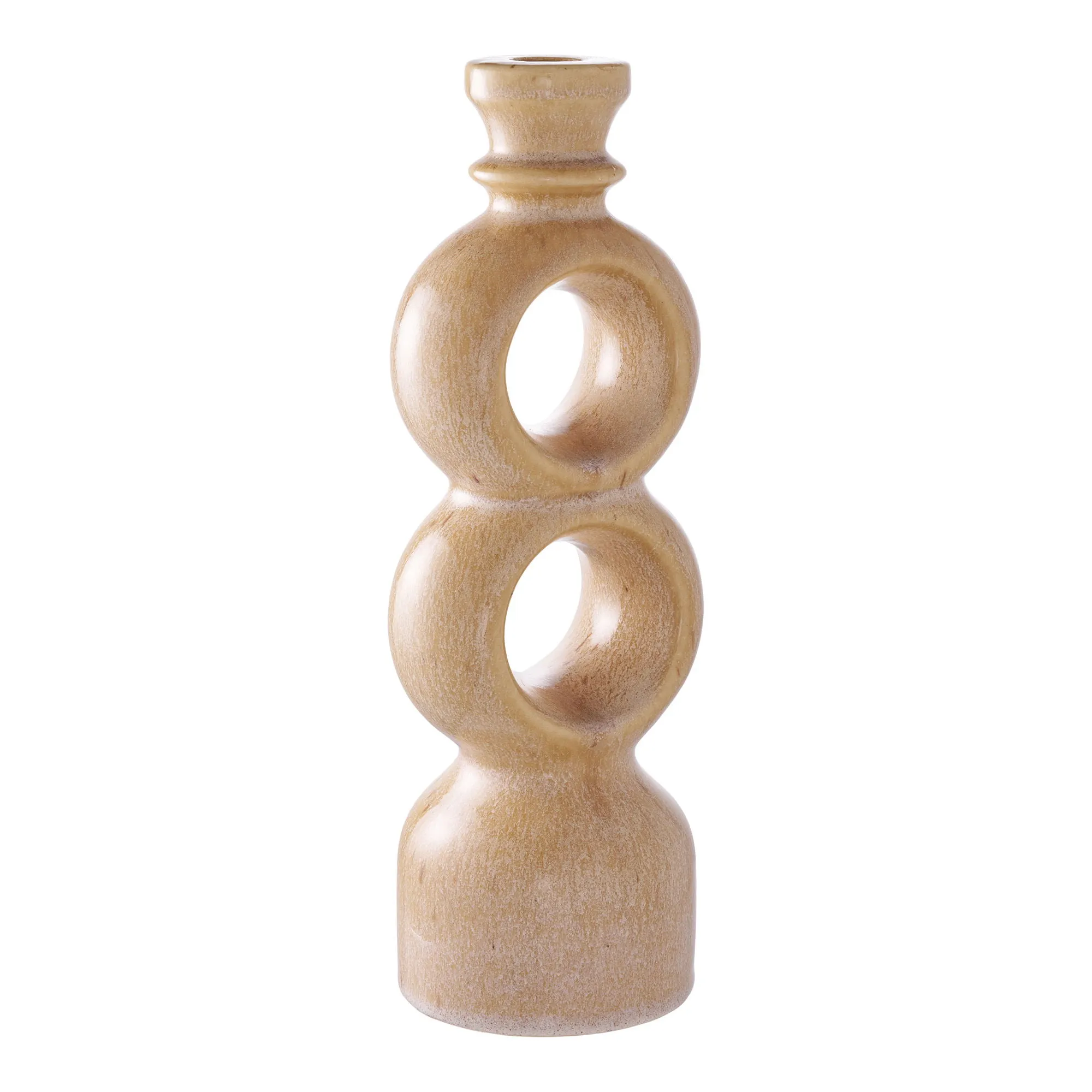 Świecznik ceramiczny CANDLE 107x95x305 cm brązowy