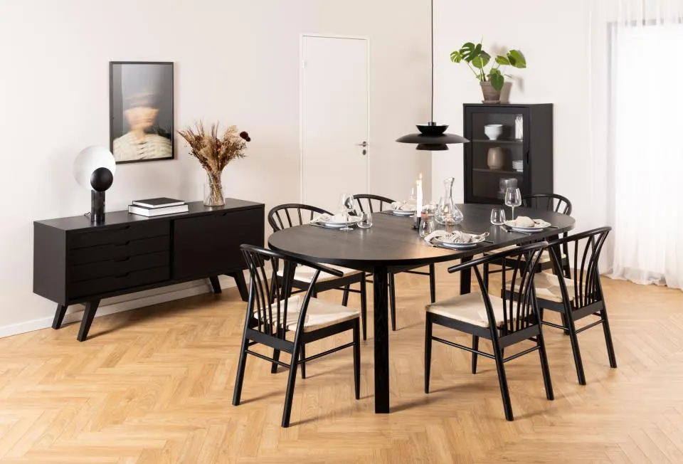 Krzesło z podłokietnikami Kasioppe Plecionka- Złamana biel, Czarny ( zestaw 2 sztuk ) - 0000097755