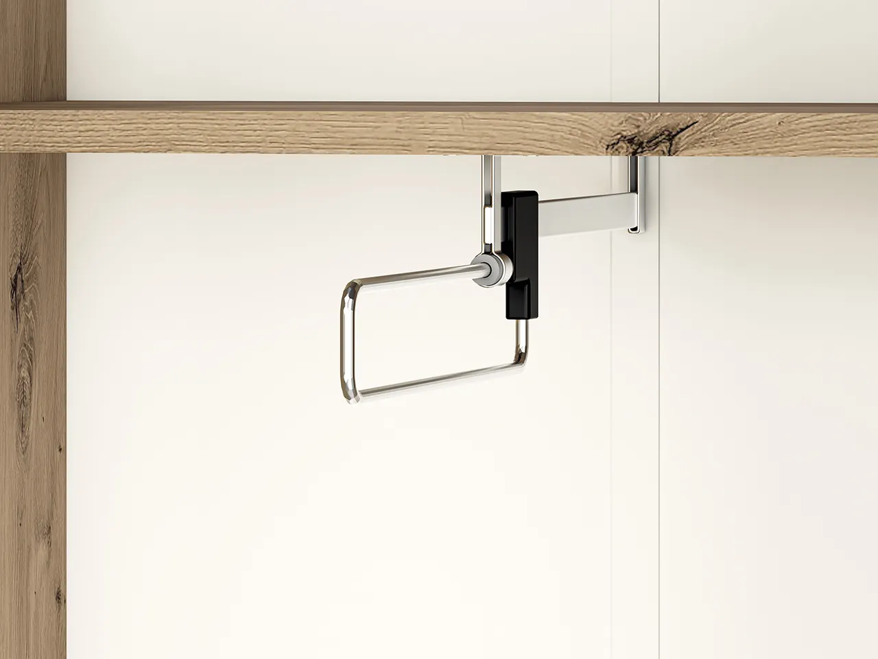 Szafa 1-drzwiowa NEVIO 01 z drążkiem i półkami 200 cm dąb artisan — zdjęcie 9