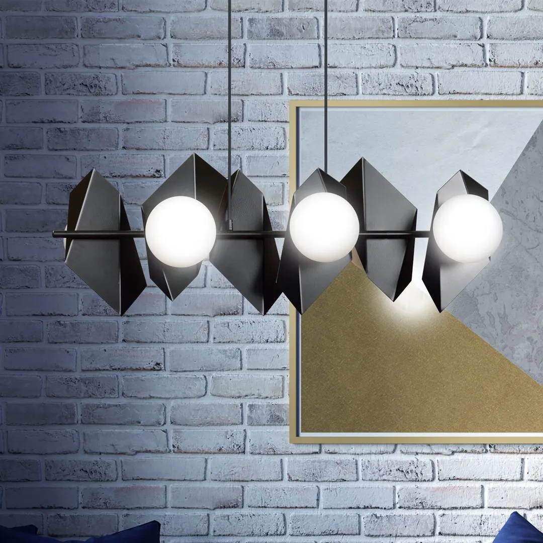 Lampa wisząca DRIFTON 6 czarny biały — zdjęcie 6