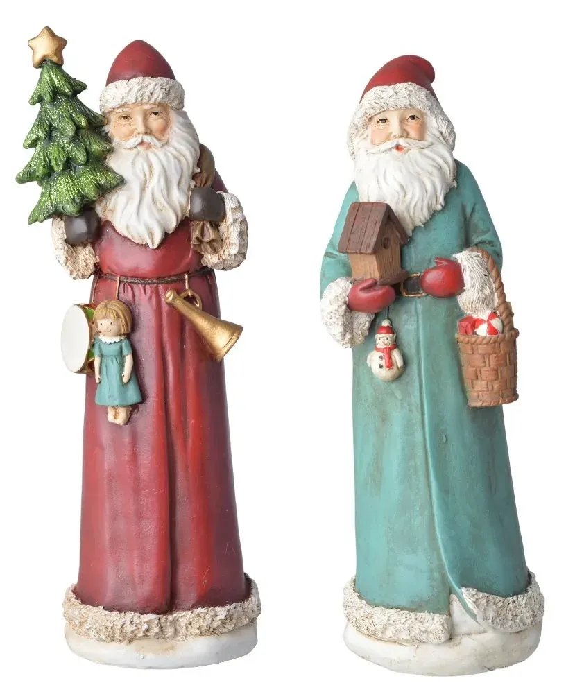 Figurka ŚWIĘTY MIKOŁAJ 2 sztuki wielokolorowy