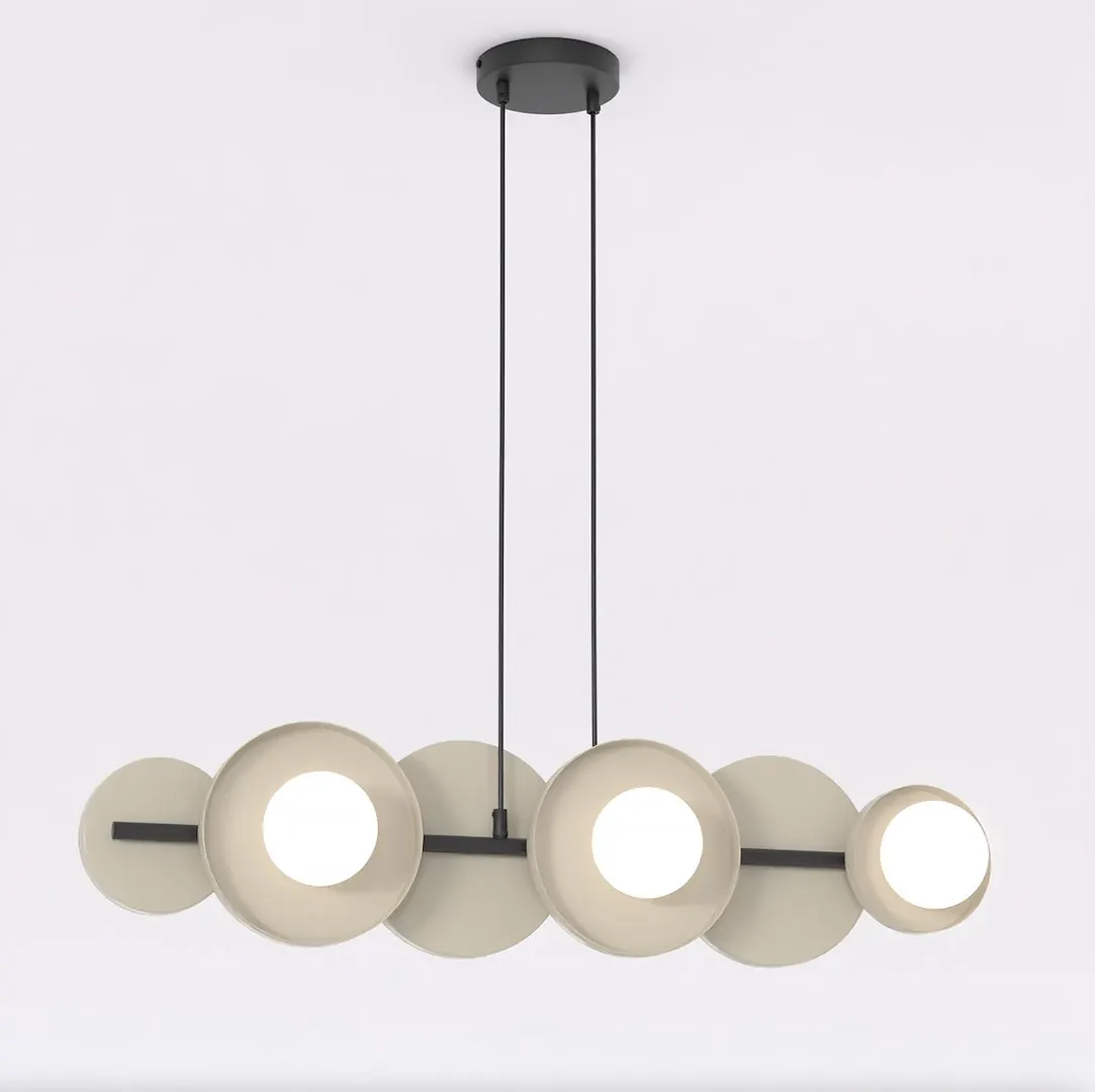 Lampa wisząca metalowa MODEL 6 beżowa