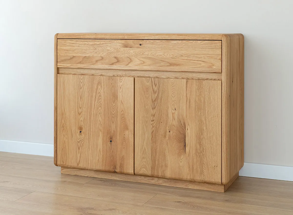 Komoda dębowa 2-drzwiowa z 1 szufladą RONDA Dębowy Sen dąb olejowany - ZIKOM1_1.2