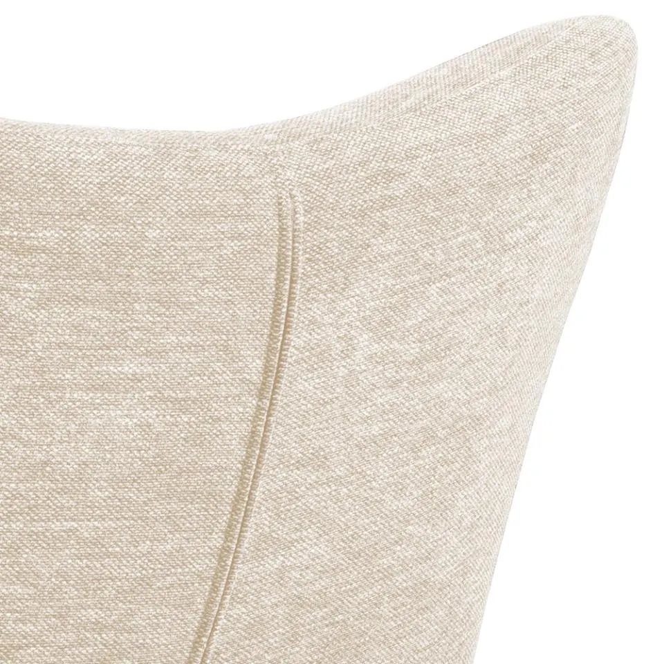 Fotel obrotowy z podnóżkiem SALLY kremowy - 0000095922