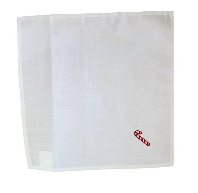 Serwetka z laskami Mikołaja 40x40 cm biała Serwetka z laskami Mikołaja 40x40 cm biała