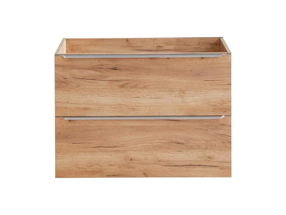 Szafka pod umywalkę z 2 szufladami CAPRI z chromowanymi uchwytami dąb złoty craft 80x57x46cm - CAPRI_OAK_821A_FSC