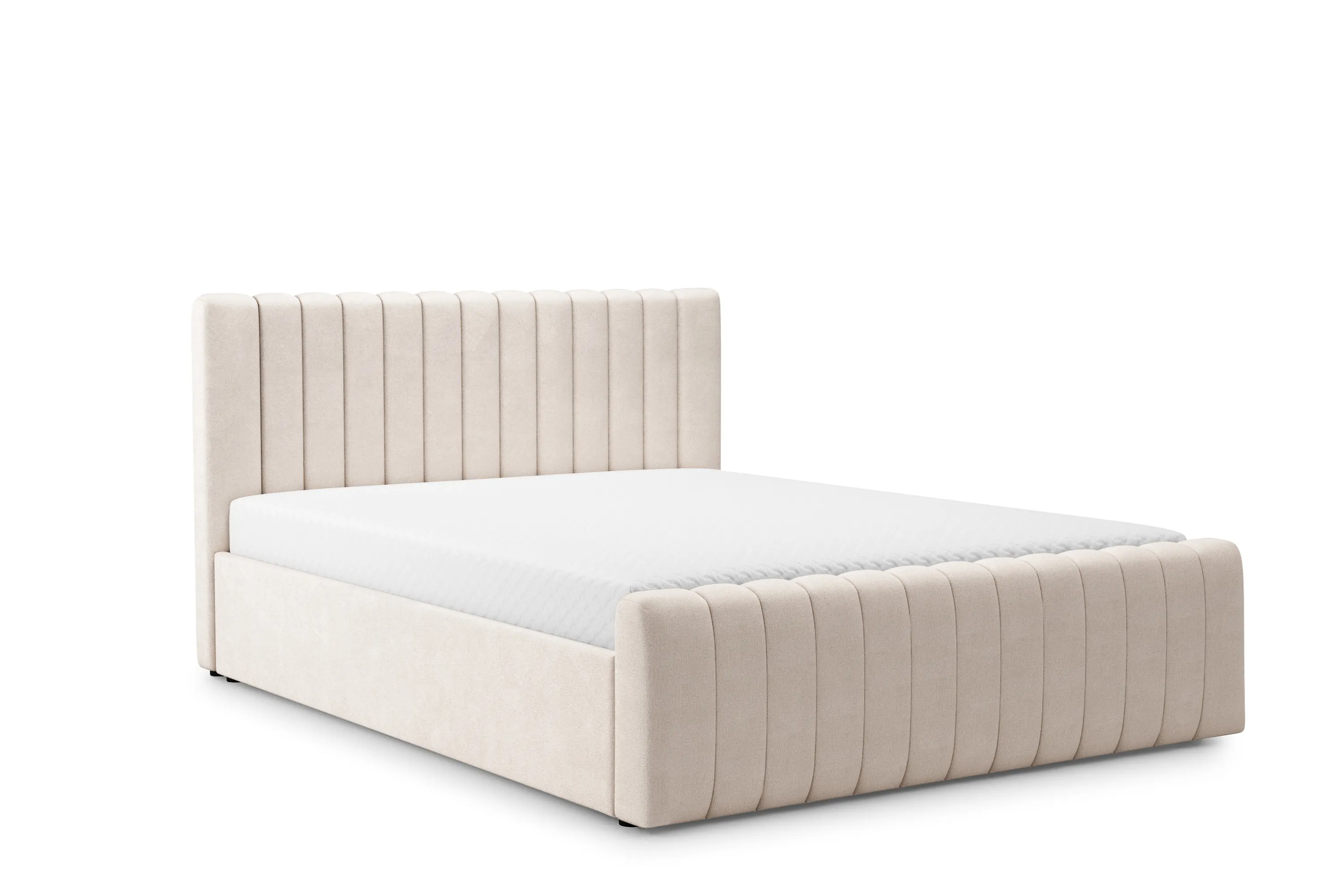 Łóżko Nicole z pojemnikiem / 140x200 / Salvador (SIC) 1 - jasnobeżowy Łóżko Nicole z pojemnikiem / 140x200 / Salvador (SIC) 1 - jasnobeżowy