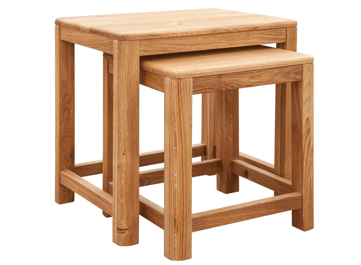 Zestaw stolików kawowych GIALO 45x45 cm, 35x40 cm -naturalny