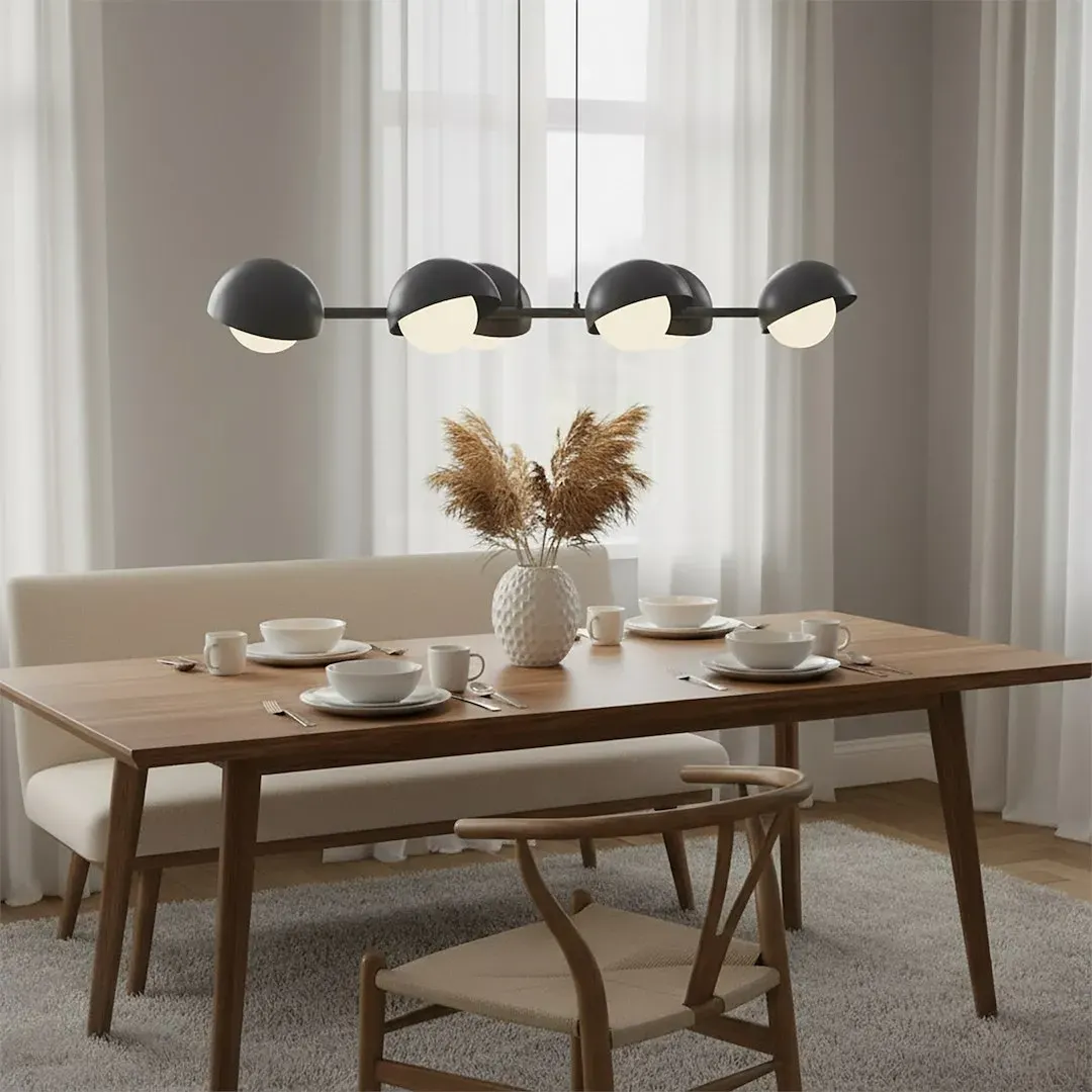 Lampa wisząca metalowa BOOM 6 czarna - 1589/6