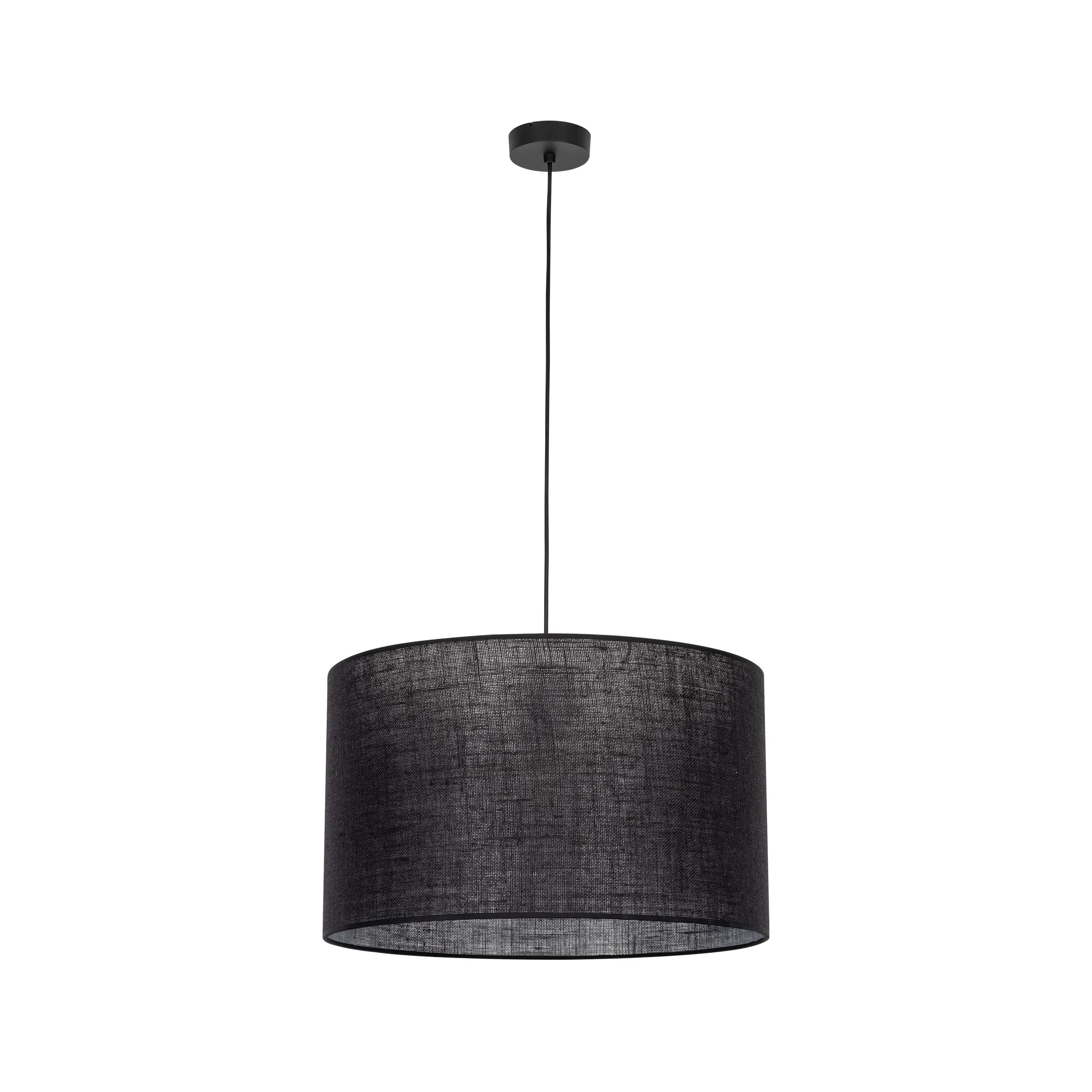 Lampa wisząca GLORII czarna z tkaniny 180x50cm