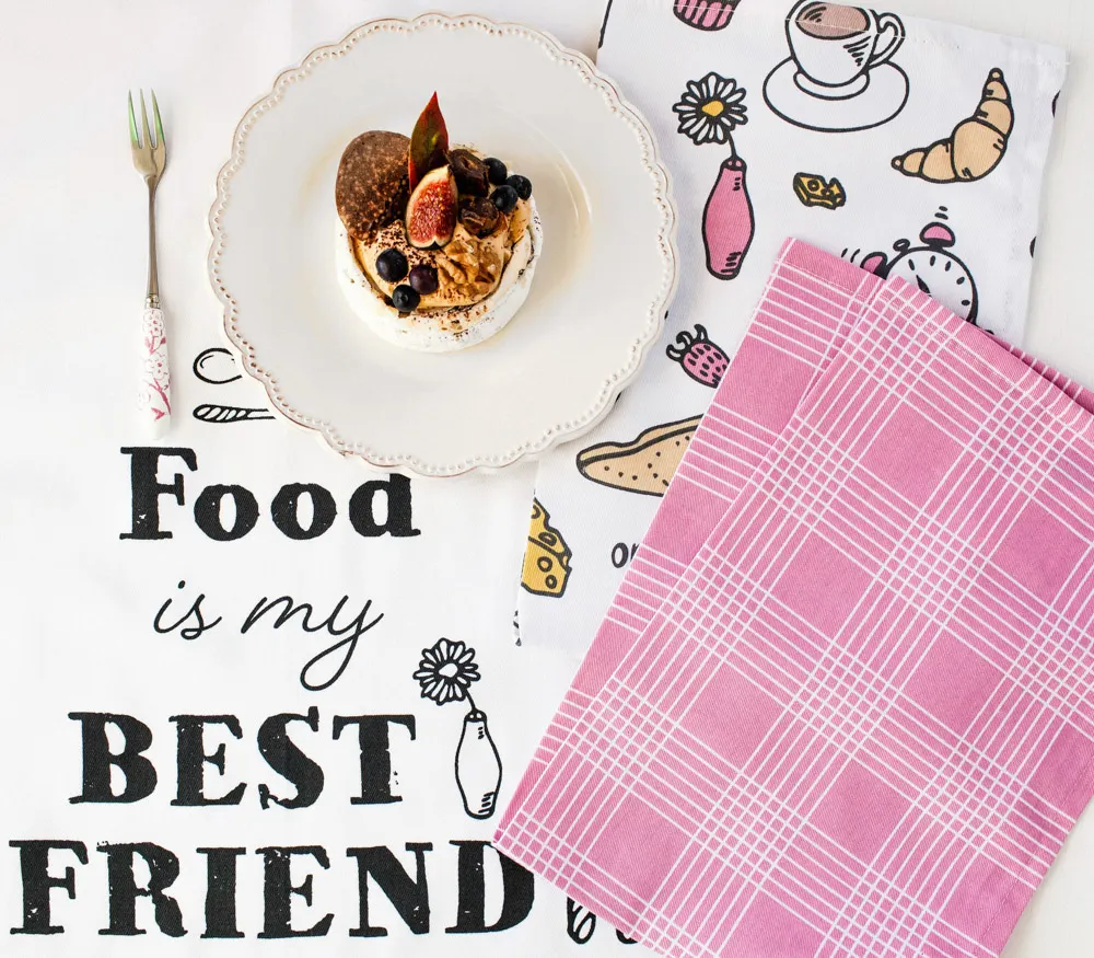 Ścierka zestaw 3 szt. KUKE 014 breakfast 40x60 wielokolorowy - FARO_26553