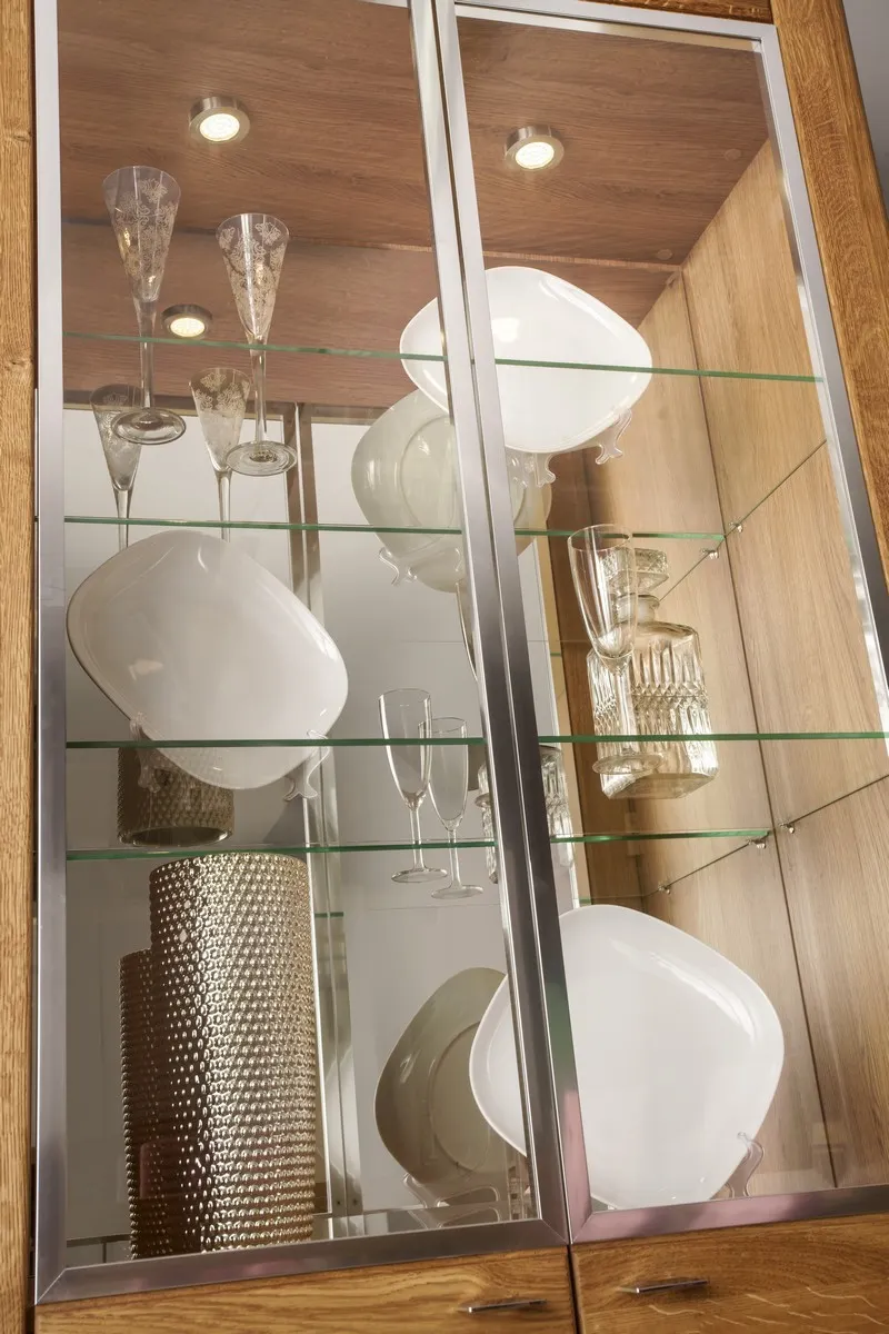 Witryna 2-drzwiowa LATINA 12 drewniana - dąb miodowy 200x90x42cm - TH-100-1467